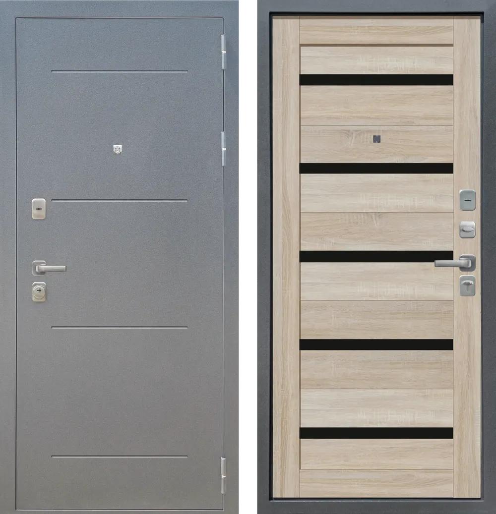 Входная дверь МеталЮр 3К M6 сонома светлый с фрезеровкой