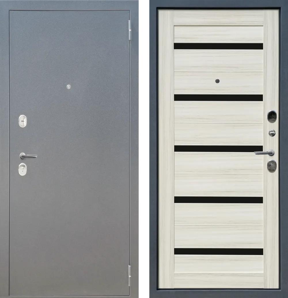 Дверь входная МеталлЮр 2К M30 букле графит-сандал белый