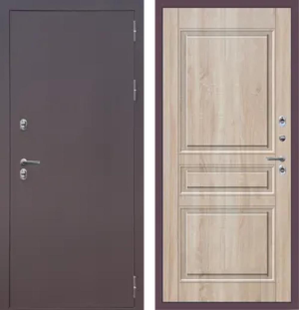 Дверь входная МеталлЮр Термо M21 ТЕРМО букле опал-Дуб Сонома светлый