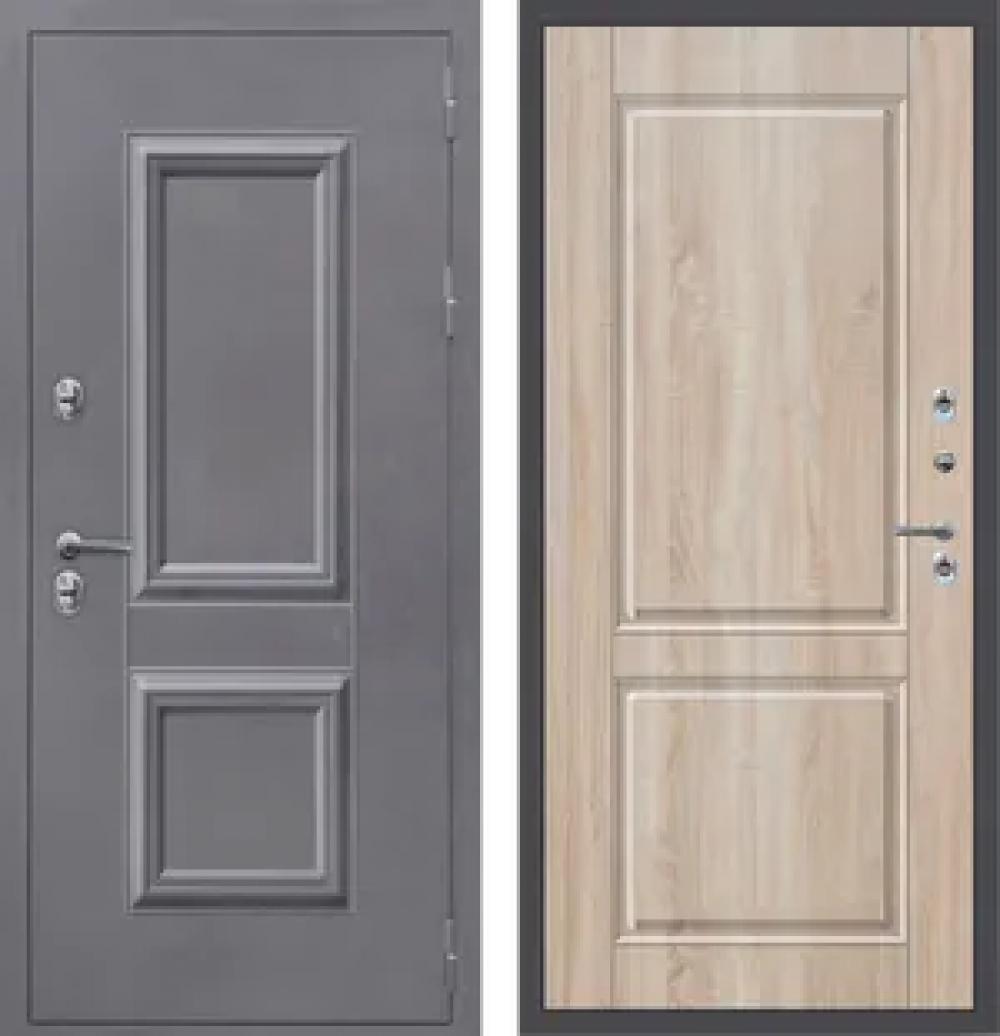 Дверь входная МеталлЮр Термо M61 ТЕРМО букле графит-дуб сонома светлый