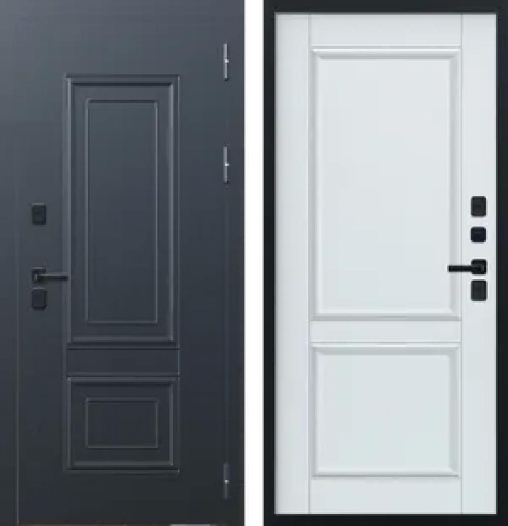 Дверь входная МеталлЮр Термо M75 ТЕРМО букле графит-Velluto Bianco