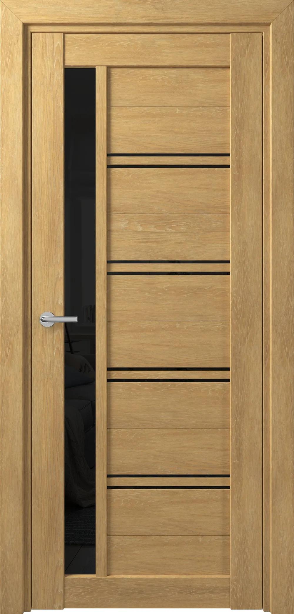 Дверь межкомнатная DEFORM D19 DEFORM ДО черный лак дуб шале натуральный