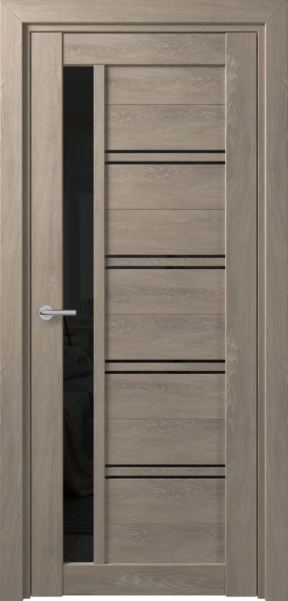 Дверь межкомнатная DEFORM D19 DEFORM ДО черный лак дуб шале седой