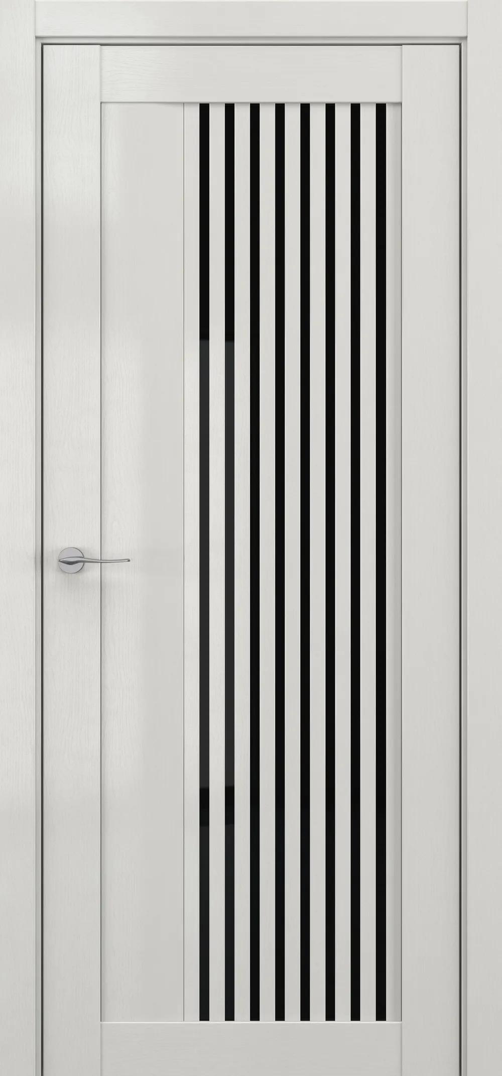 Дверь межкомнатная DEFORM Серия V V8 ДО черный лак Крем вуд