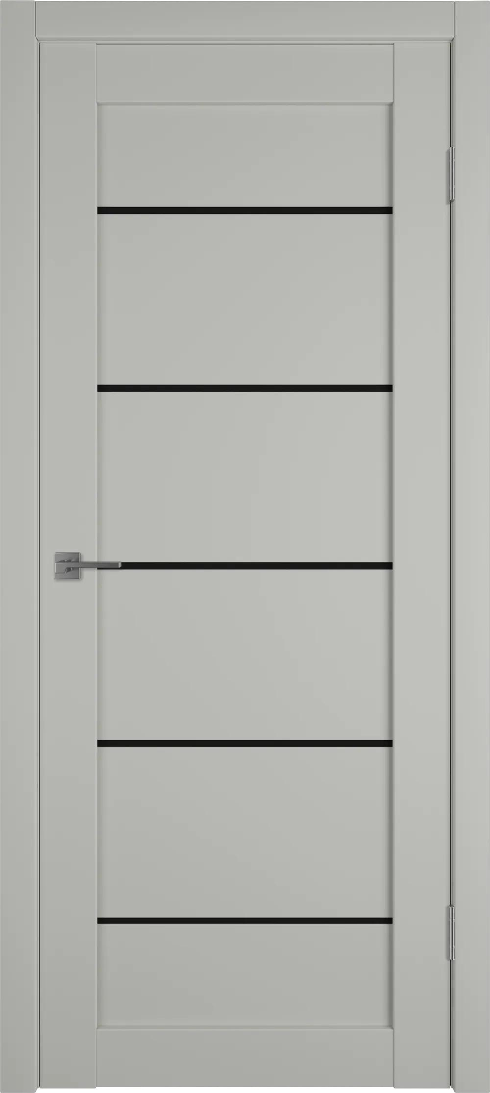 Дверь межкомнатная EMALEX E27 ДО Black gloss Emalex taupe НЕСТАНДАРТ