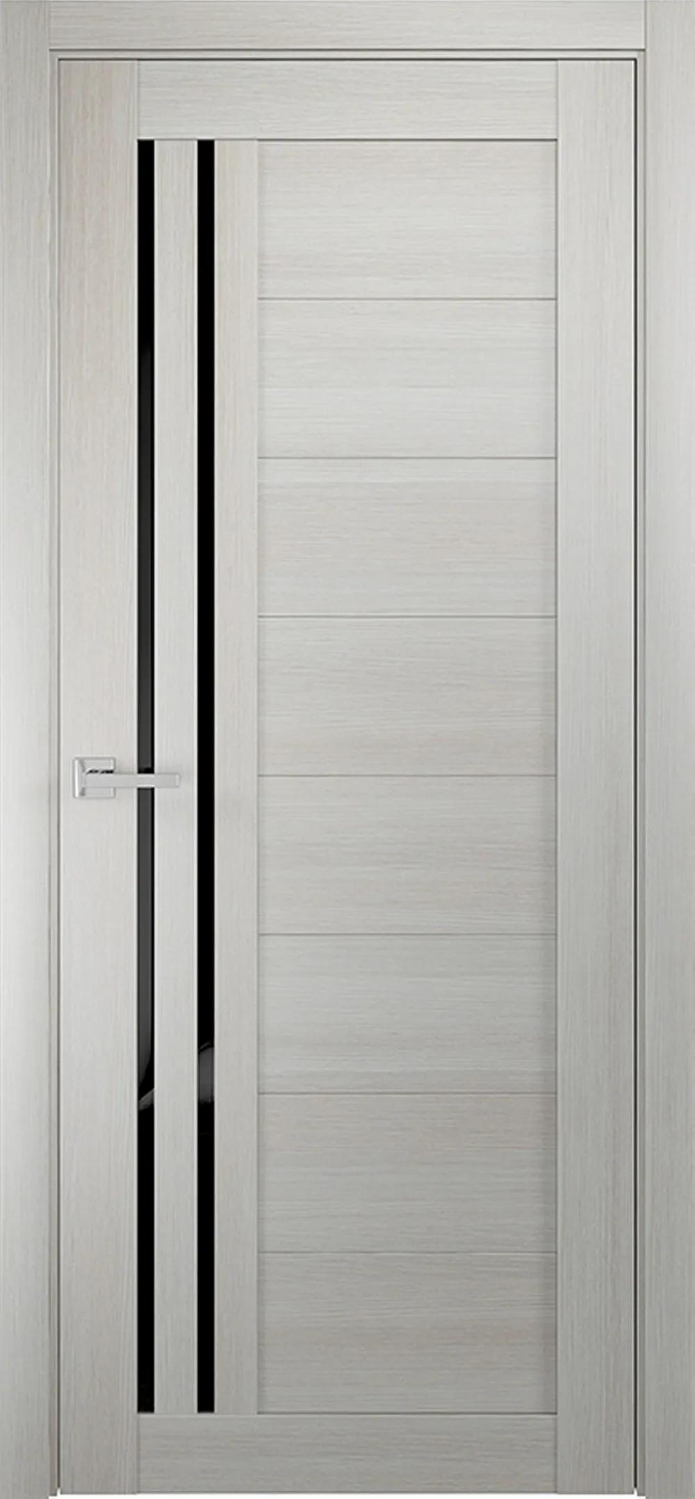 Дверь межкомнатная SMART Квадро 20 ДО Черный лак Перламутр