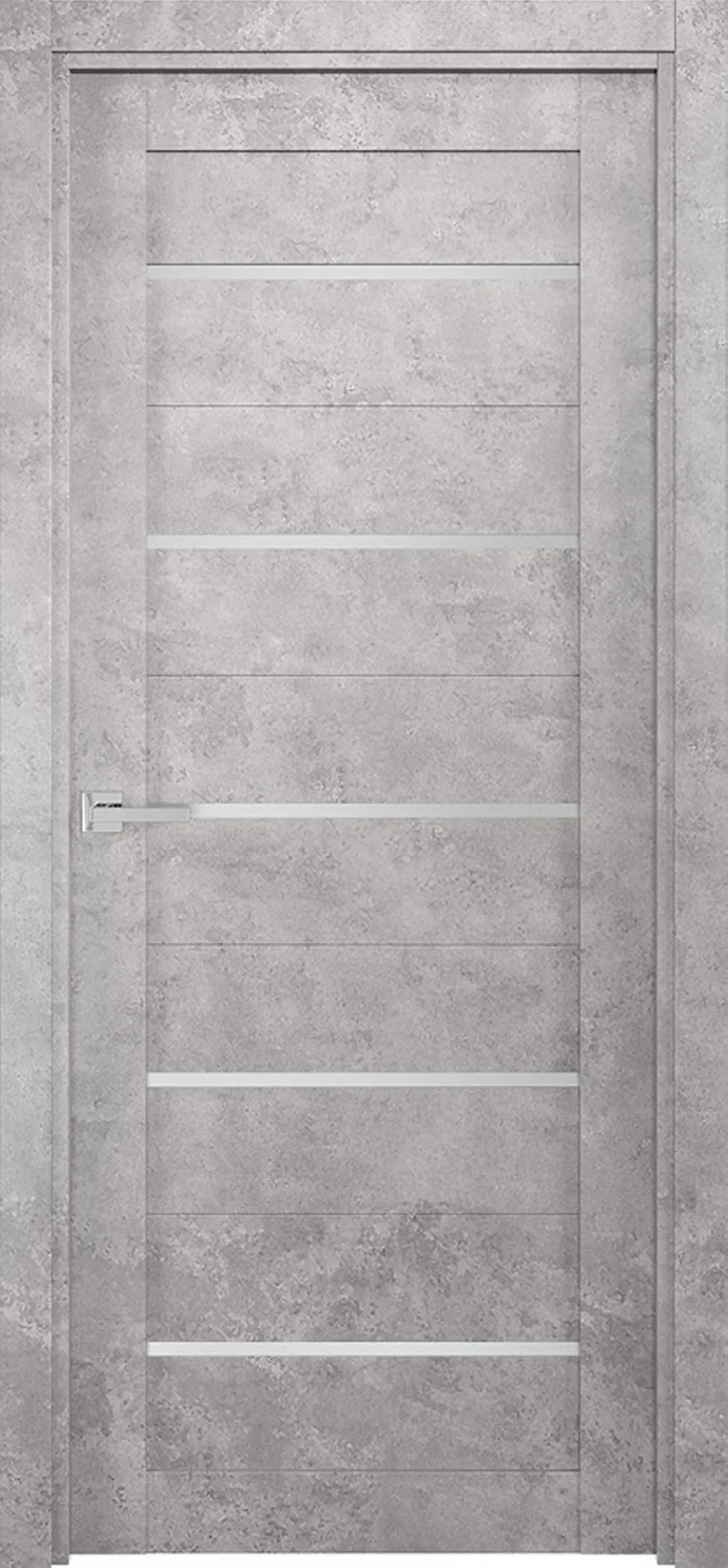 Дверь межкомнатная SMART Квадро 5 ДО Сатинато Бетон
