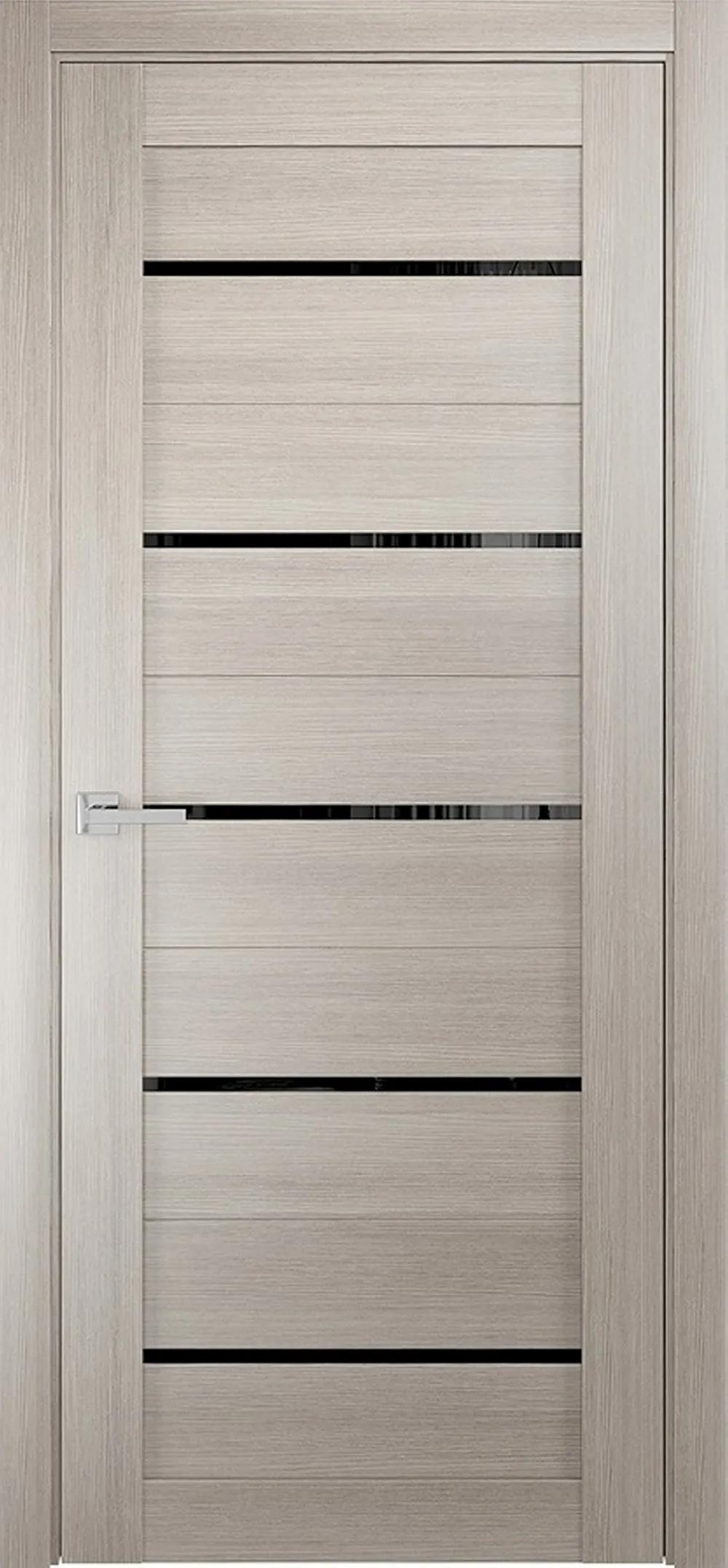 Дверь межкомнатная SMART Квадро 5 ДО черный лак Капучино