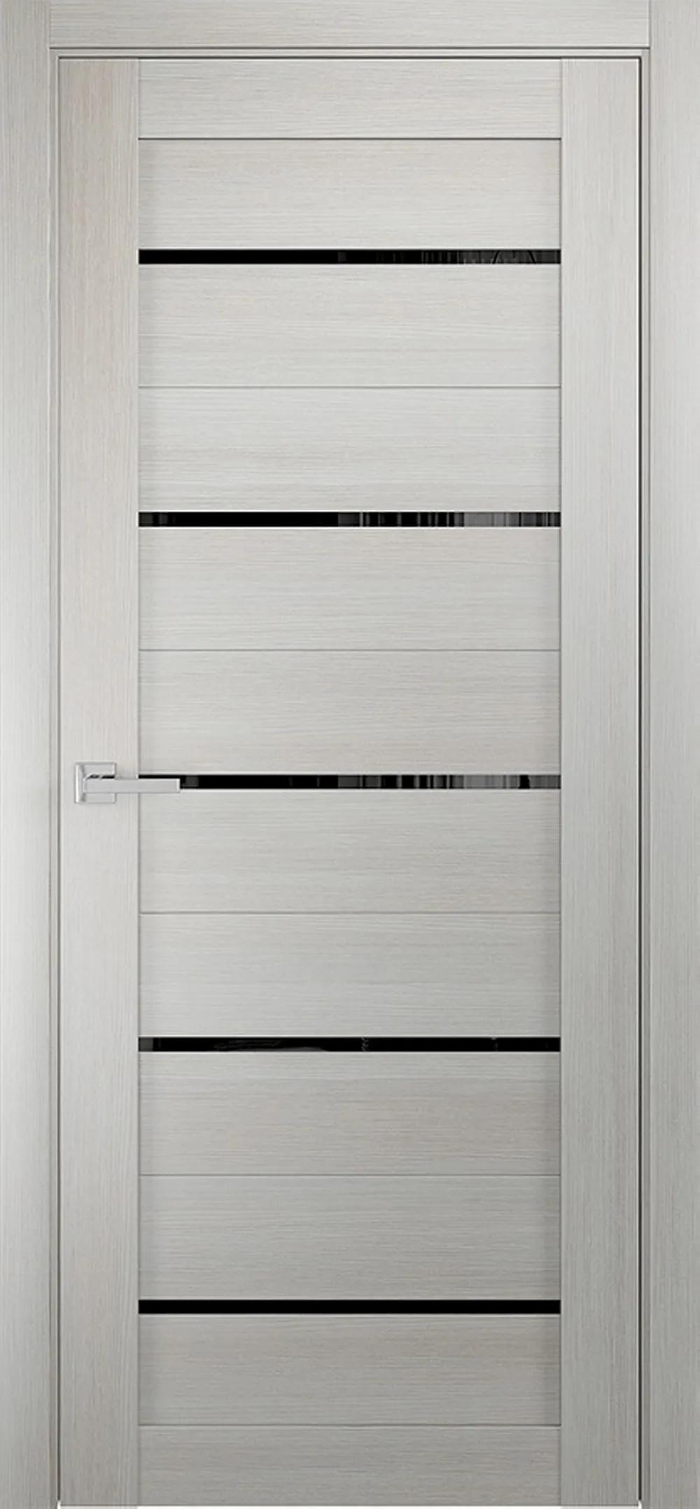 Дверь межкомнатная SMART Квадро 5 ДО черный лак Перламутр