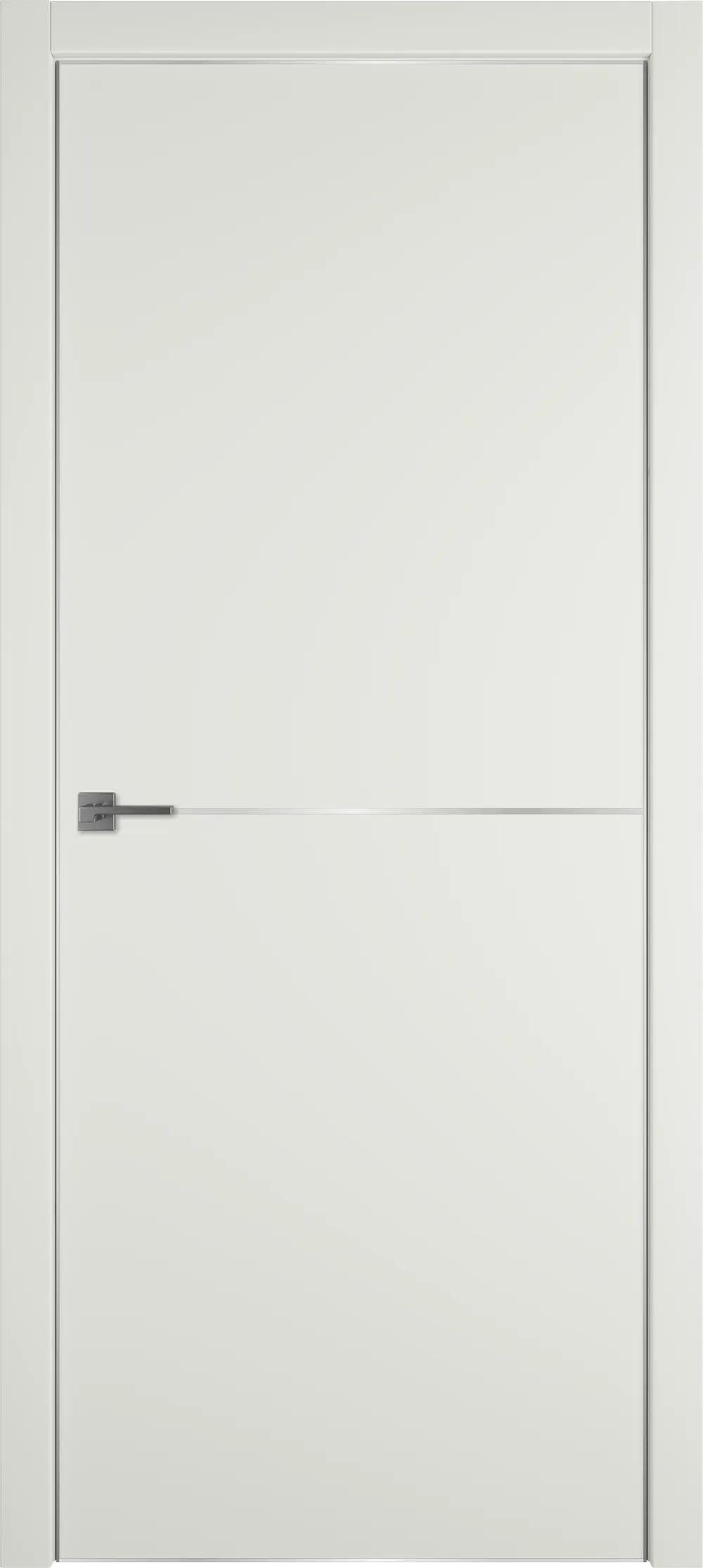 Дверь межкомнатная Urban Urban 1 Emalex MidWhite Silver Edge Молдинг Серебро