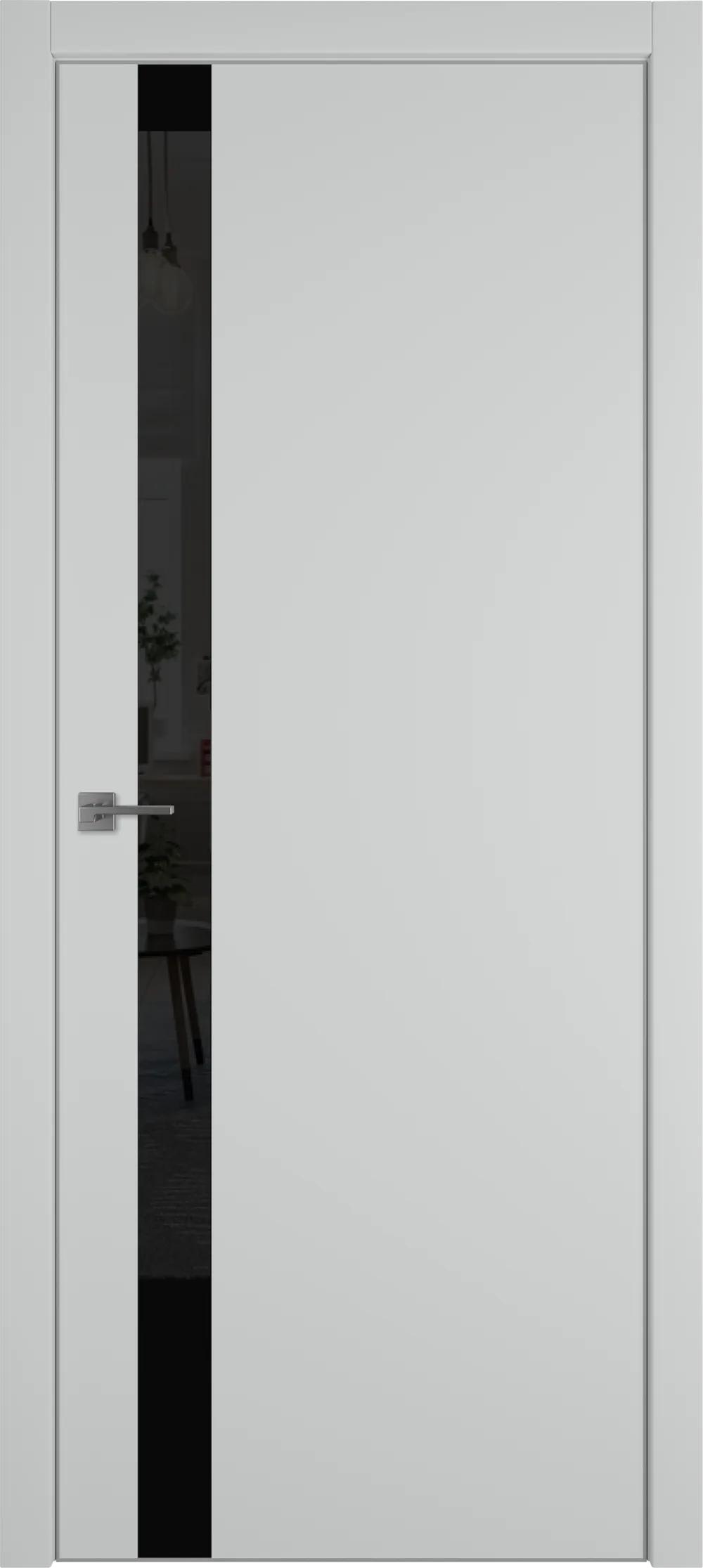 Дверь межкомнатная Urban Urban 1 SV черный лак Emalex Steel Silver Edge НЕСТАНДАРТ