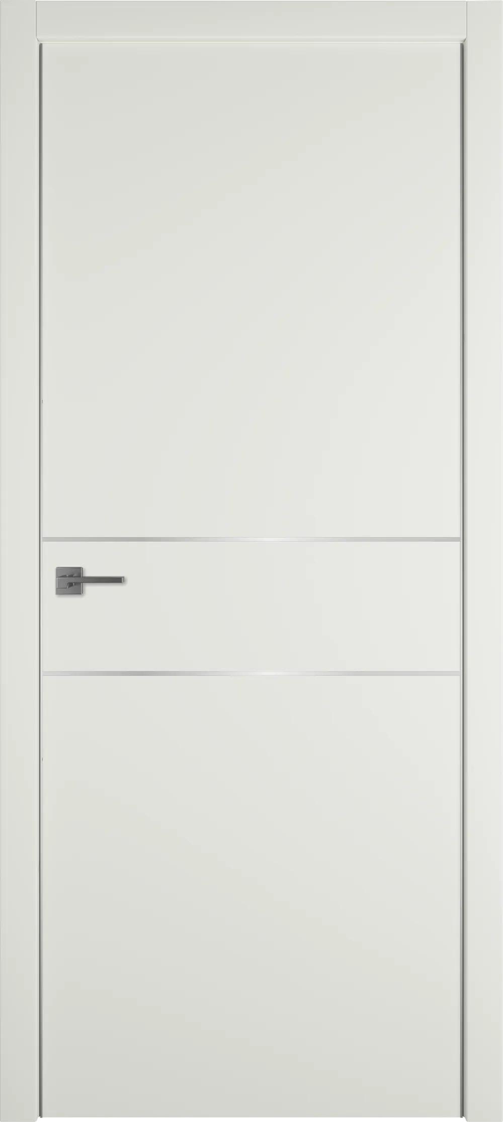 Дверь межкомнатная Urban Urban 2 H Emalex MidWhite Silver Edge Молдинг Серебро