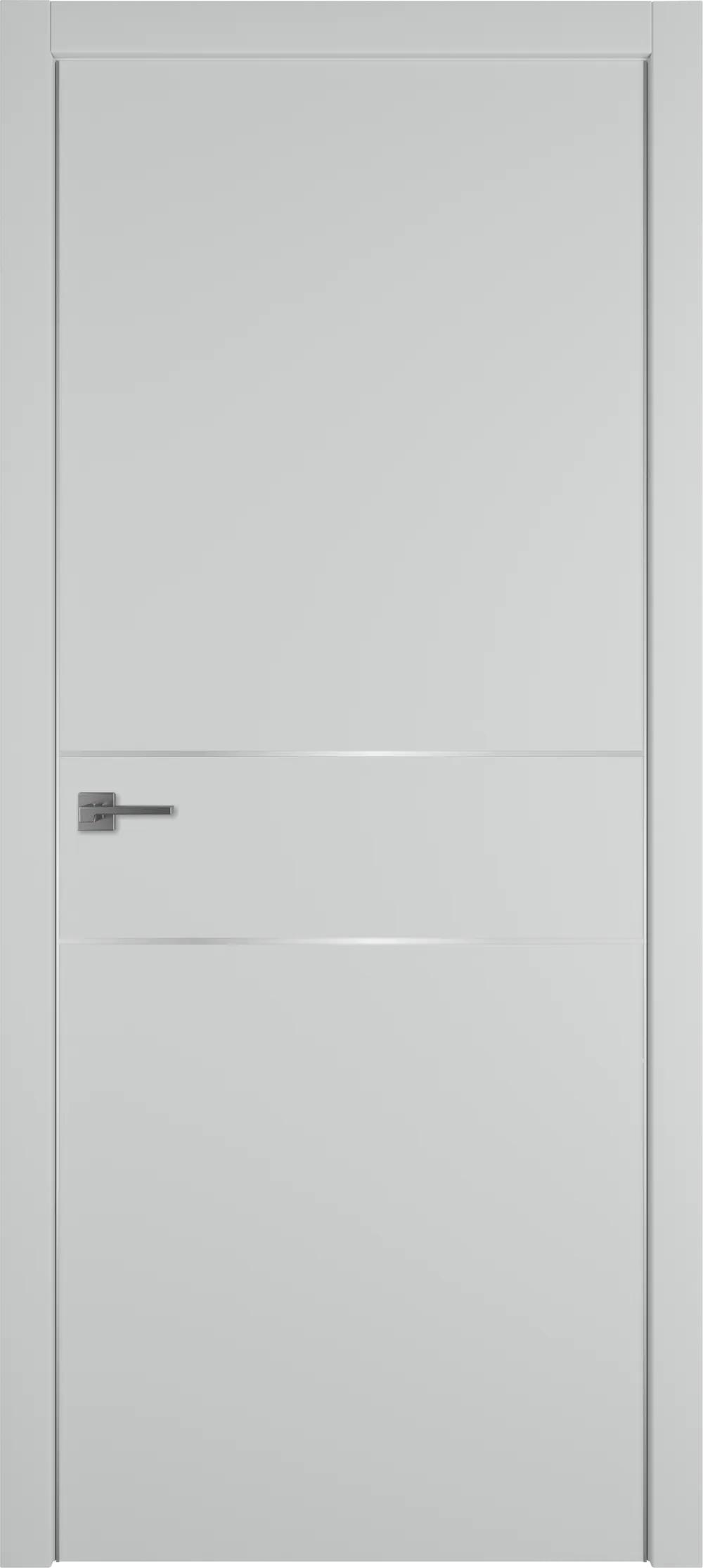 Дверь межкомнатная Urban Urban 2 H Emalex Steel Silver Edge Молдинг Серебро НЕСТАНДАРТ