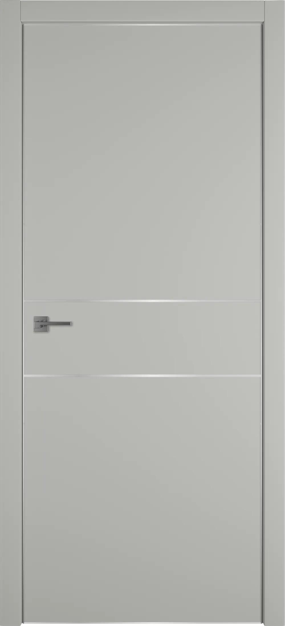 Дверь межкомнатная Urban Urban 2 H Emalex Taupe Silver Edge Молдинг Серебро