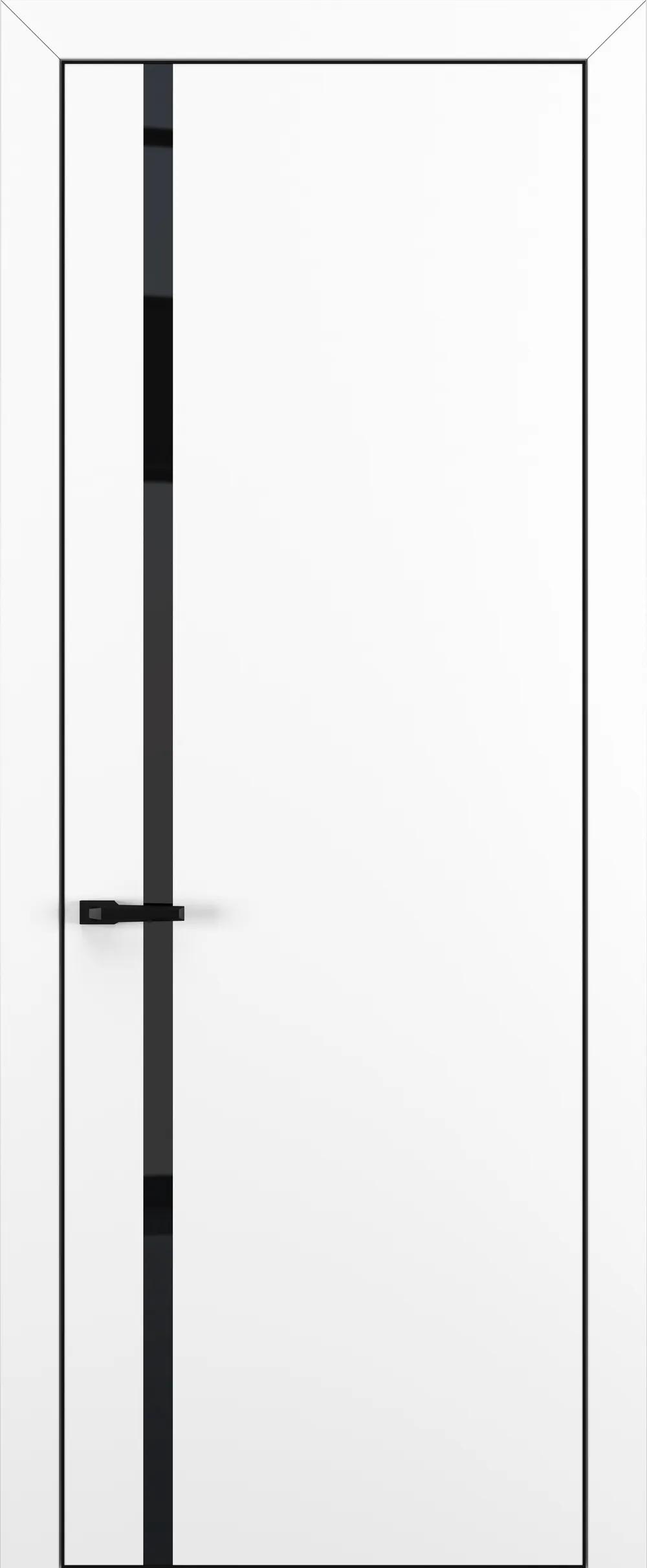 Дверь межкомнатная Квалитет К1 Black Classic Белый матовый ALU Черная с 4-х НЕСТАНДАРТ