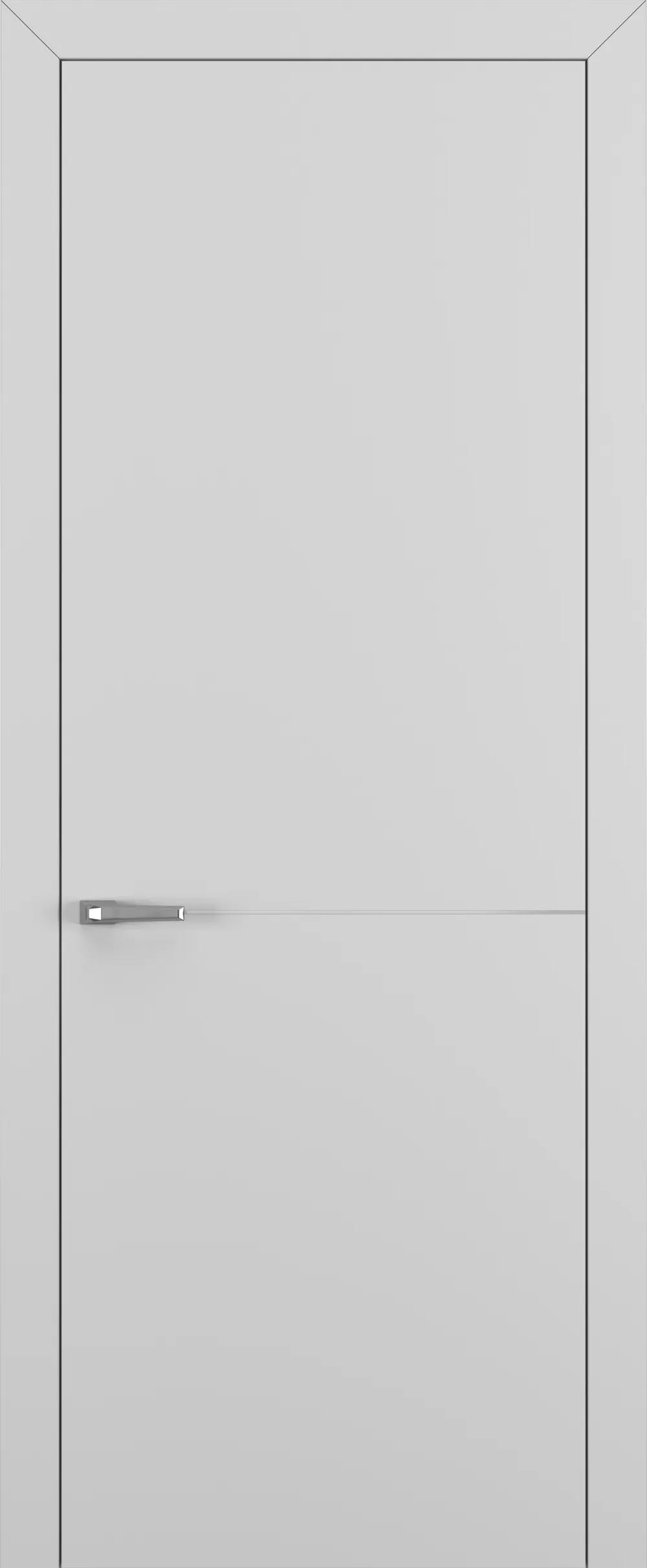 Дверь межкомнатная Квалитет К10 Матовый серый ABS молдинг серебро (Mh) НЕСТАНДАРТ
