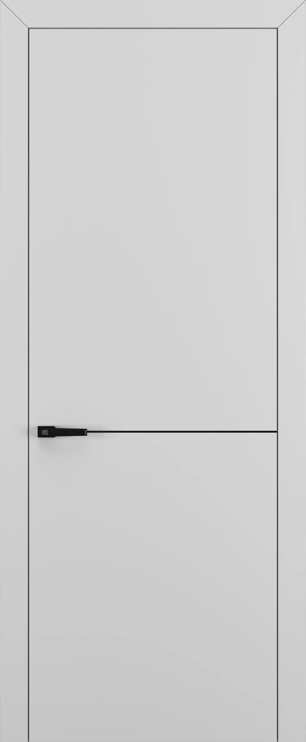 Дверь межкомнатная Квалитет К10 Матовый серый ABS молдинг черный (Mb)