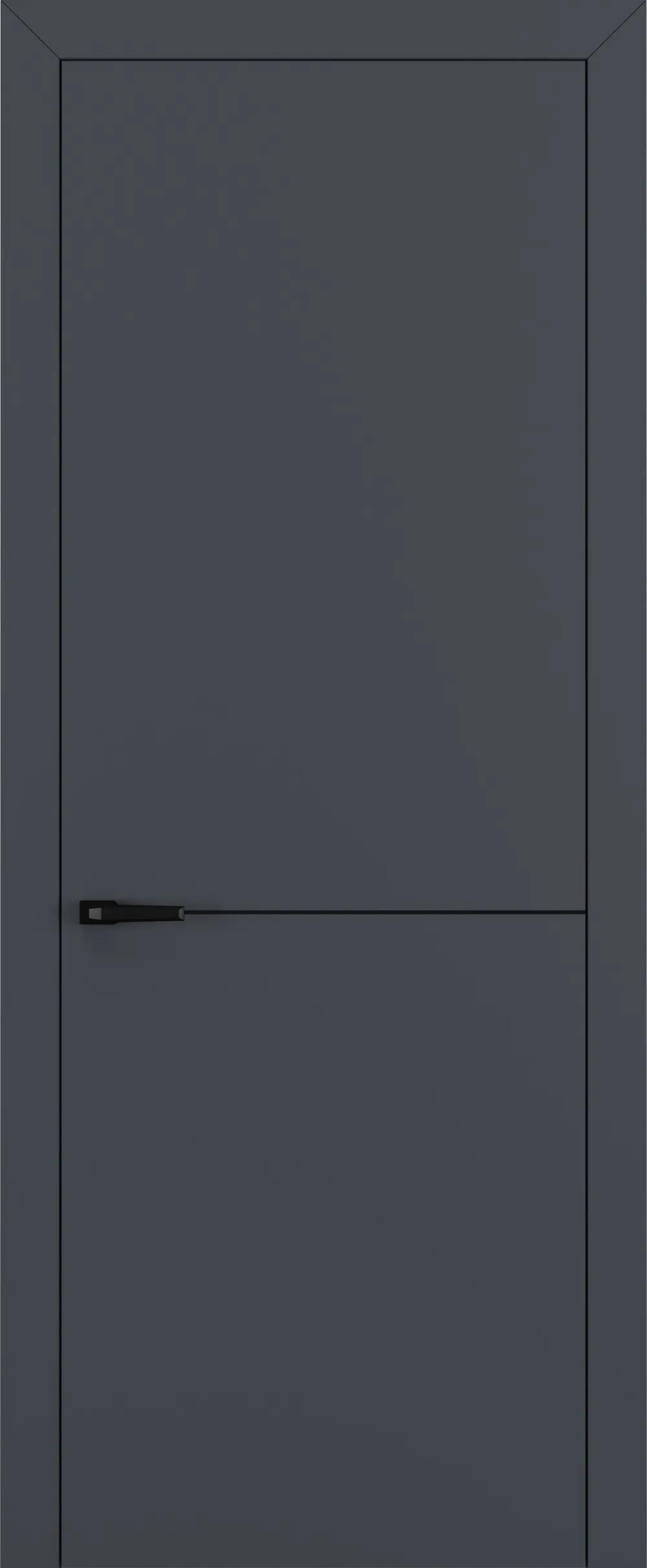 Дверь межкомнатная Квалитет К10 Графит премьер мат ABS молдинг черный (Mb)