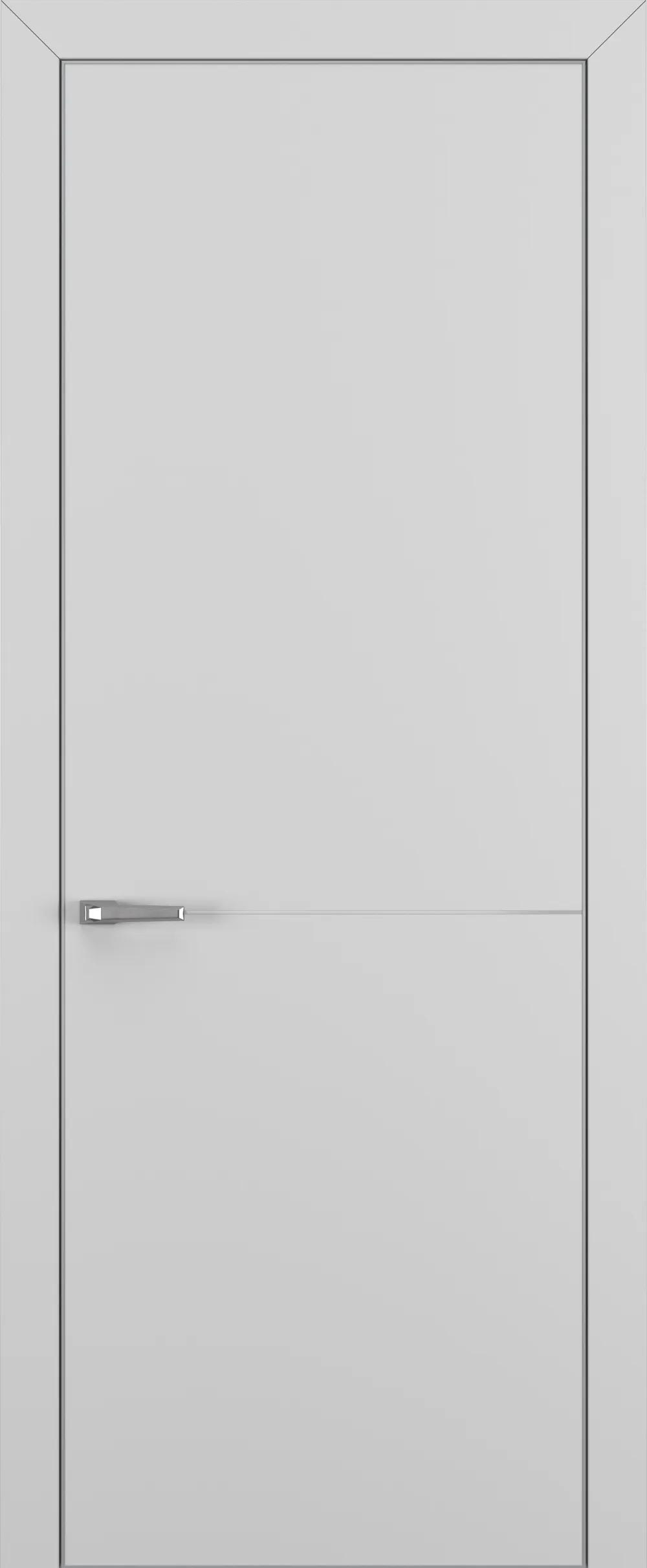 Дверь межкомнатная Квалитет К10 Матовый серый ALU Серая с 4-х молдинг серебро (Mh)