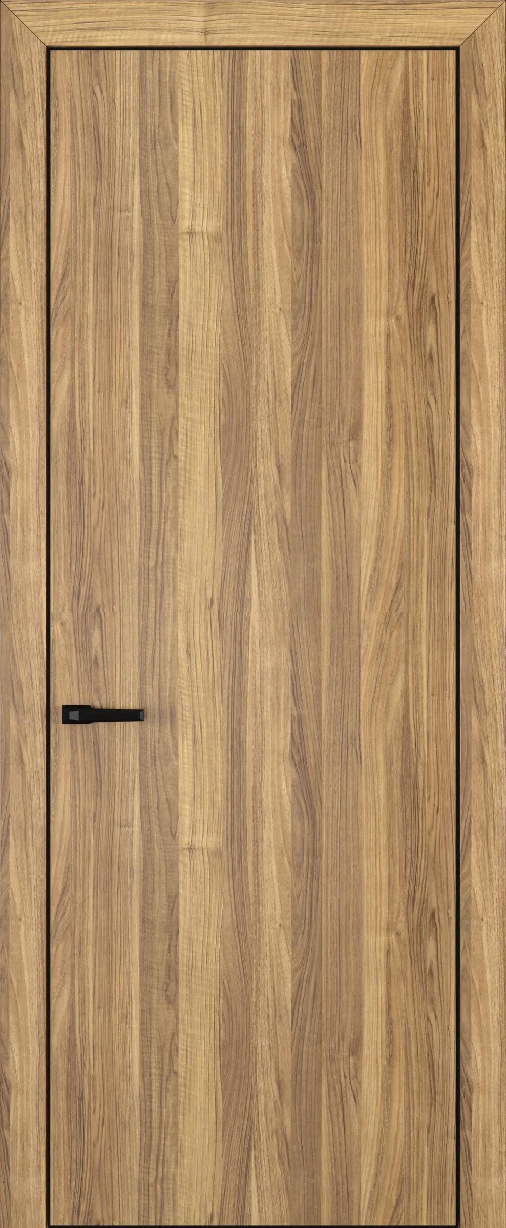 Дверь межкомнатная Квалитет К7 Орех грецкий ALU Черная с 4-х