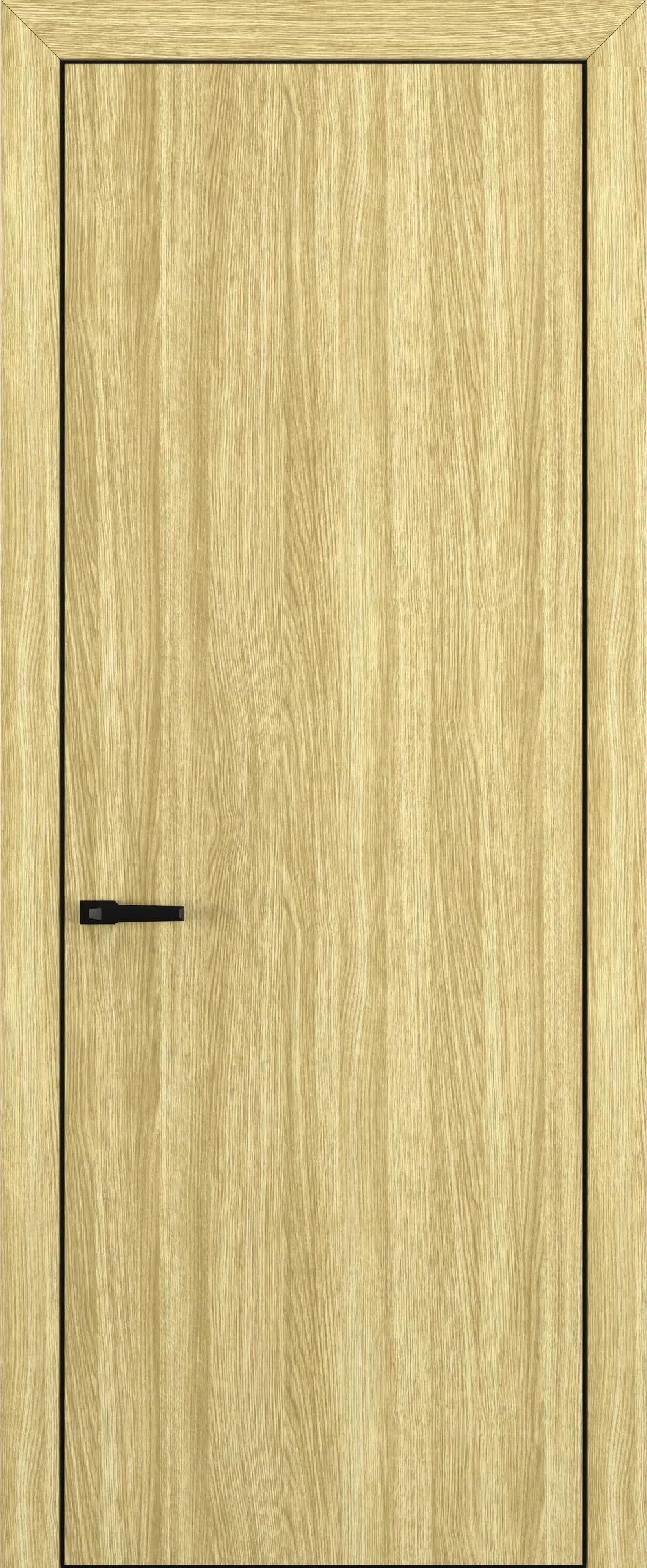 Дверь межкомнатная Квалитет К7 Дуб натуральный ALU Черная с 4-х НЕСТАНДАРТ