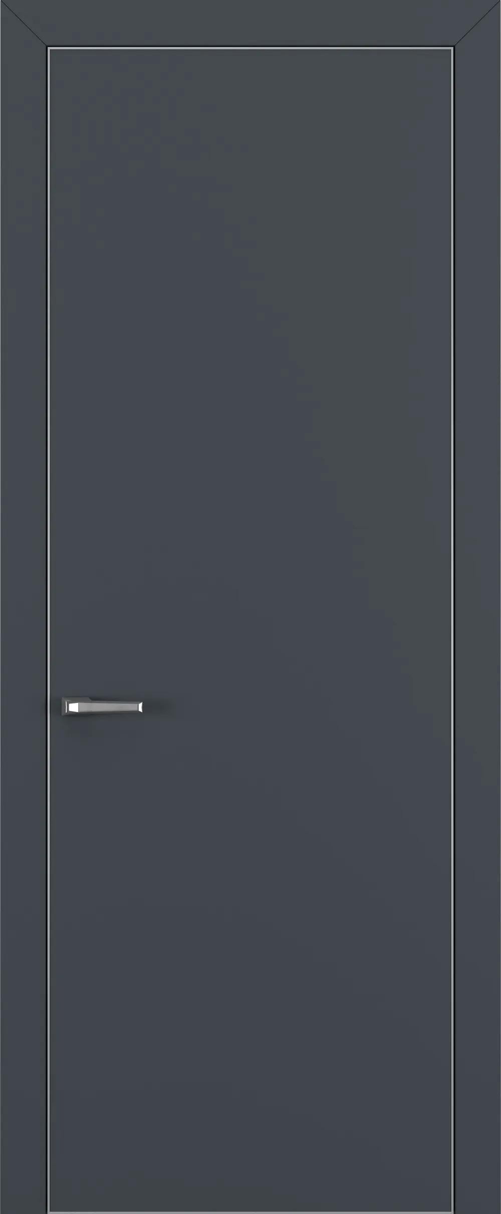 Дверь межкомнатная Квалитет К7 Графит премьер мат ALU Серая с 4-х