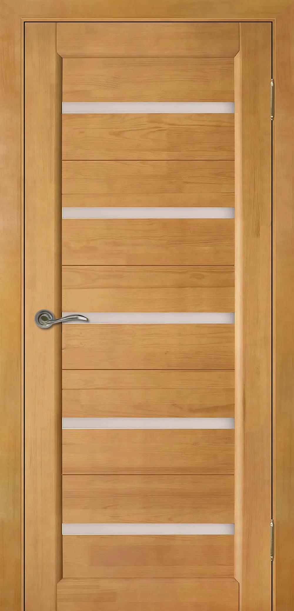 Дверь межкомнатная Массив сосны Вега 5 ЧО матовое Светлый орех