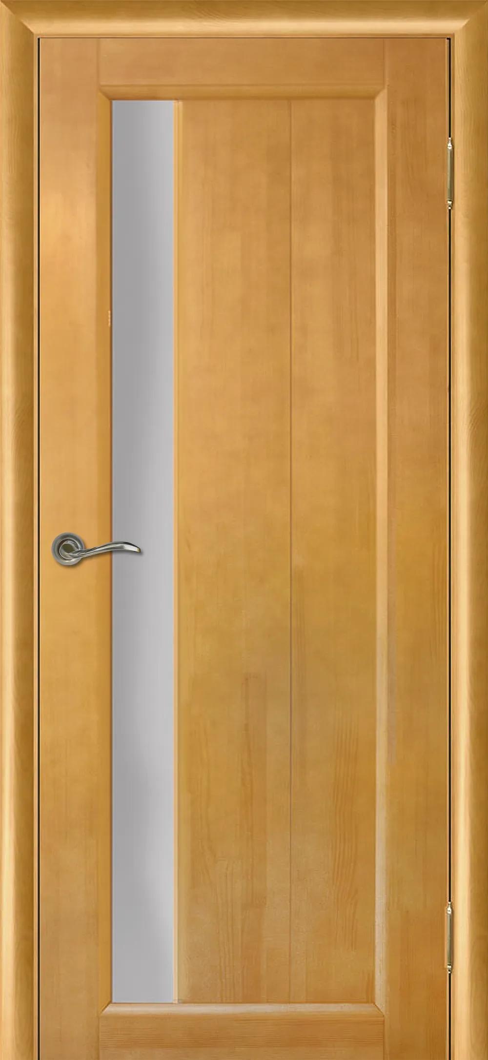 Дверь межкомнатная Массив сосны Вега 6 ЧО матовое Светлый орех