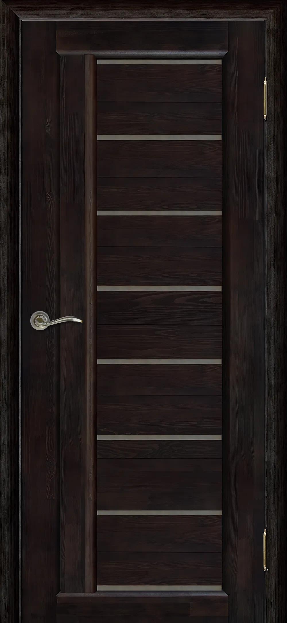 Дверь межкомнатная Массив сосны Вега 8 ЧО матовое Венге