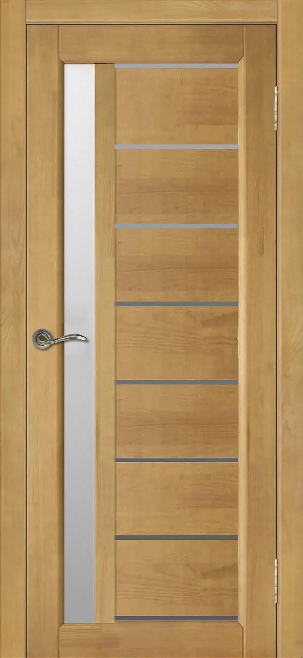 Дверь межкомнатная Массив сосны Вега 9 ЧО матовое Светлый орех