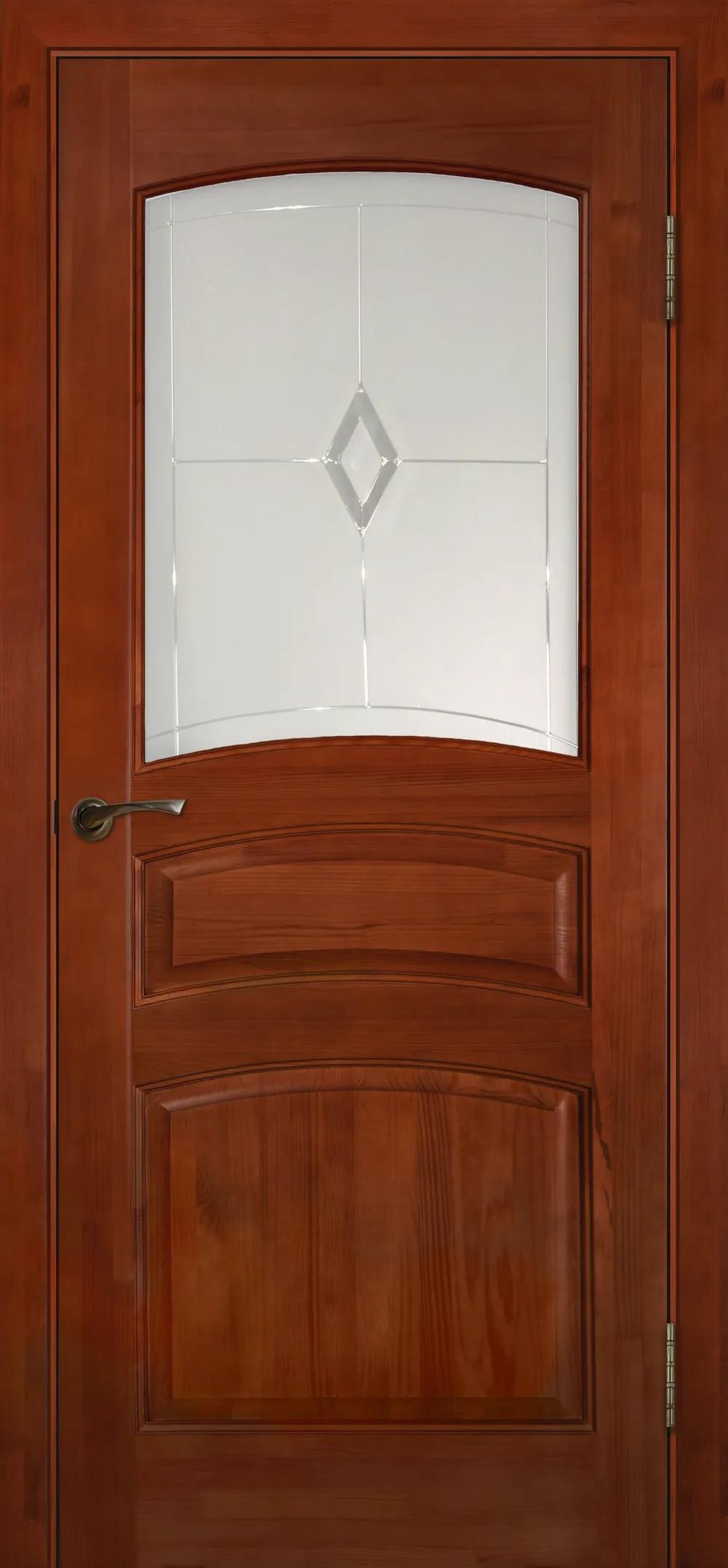 Дверь межкомнатная Массив сосны Модель №16 ДО Коньяк