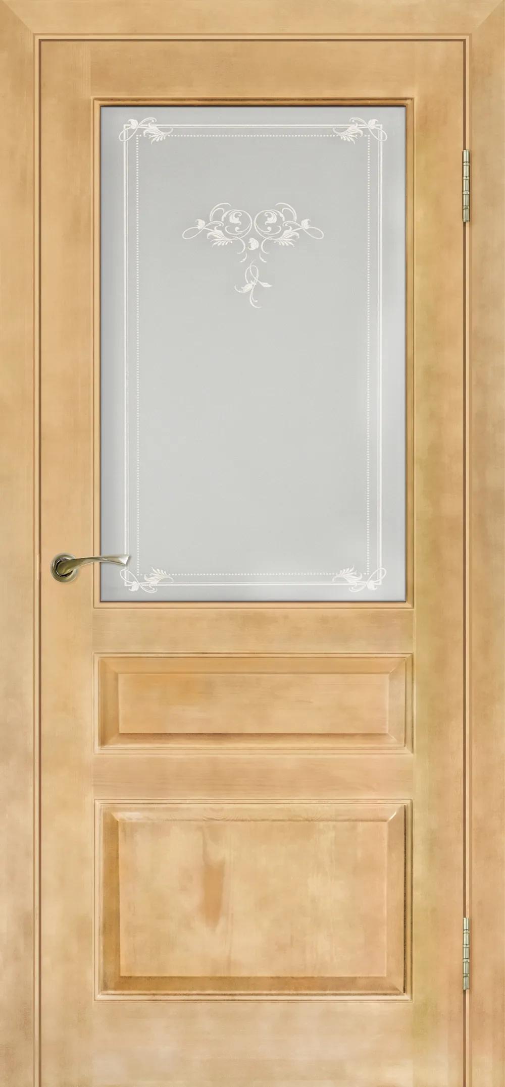 Дверь межкомнатная Массив сосны Модель №5 пмц ДО н мателюкс матовое Неокрашенный