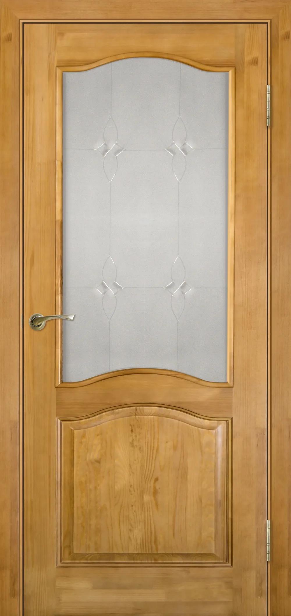 Дверь межкомнатная Массив сосны Модель №7 (без рамки) ДО Светлый лак