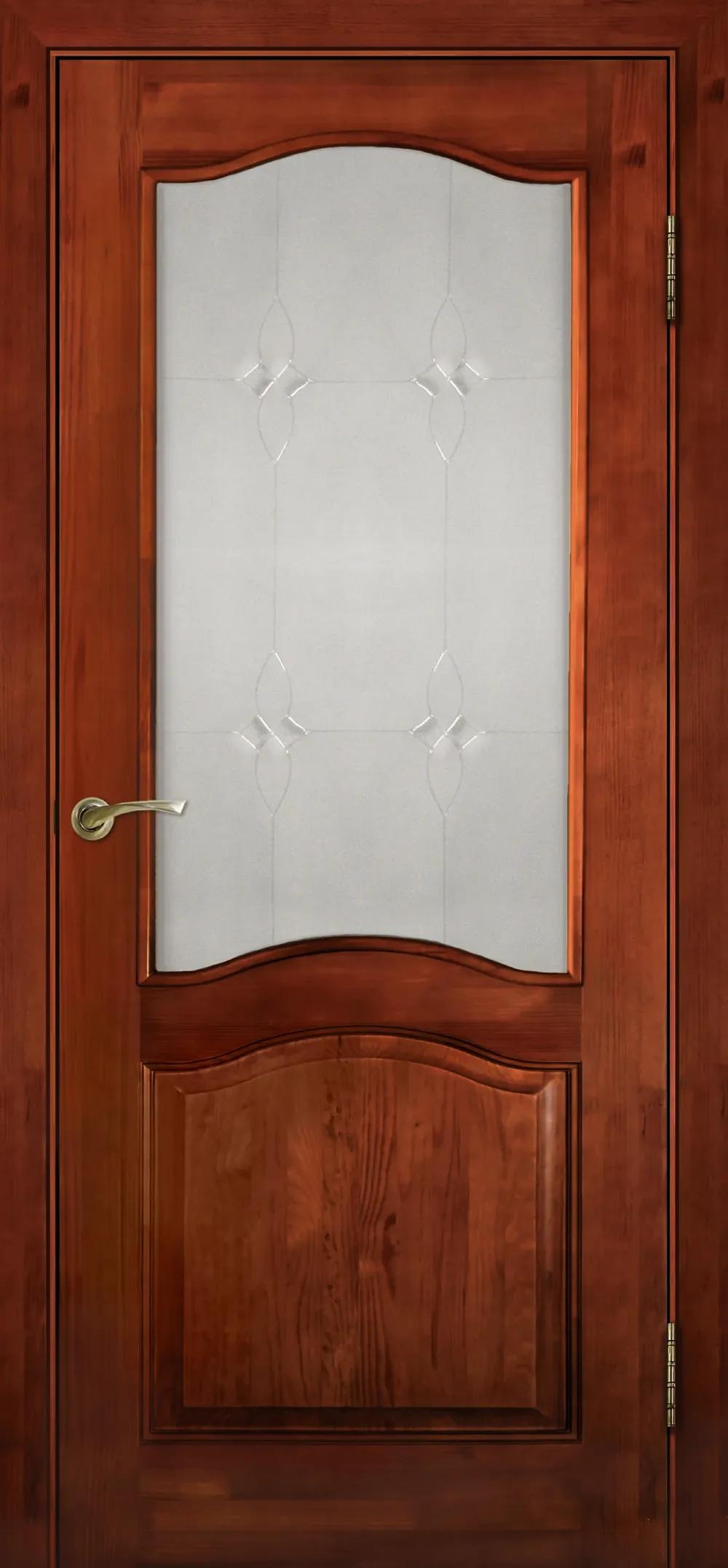 Дверь межкомнатная Массив сосны Модель №7 (без рамки) ДО Коньяк