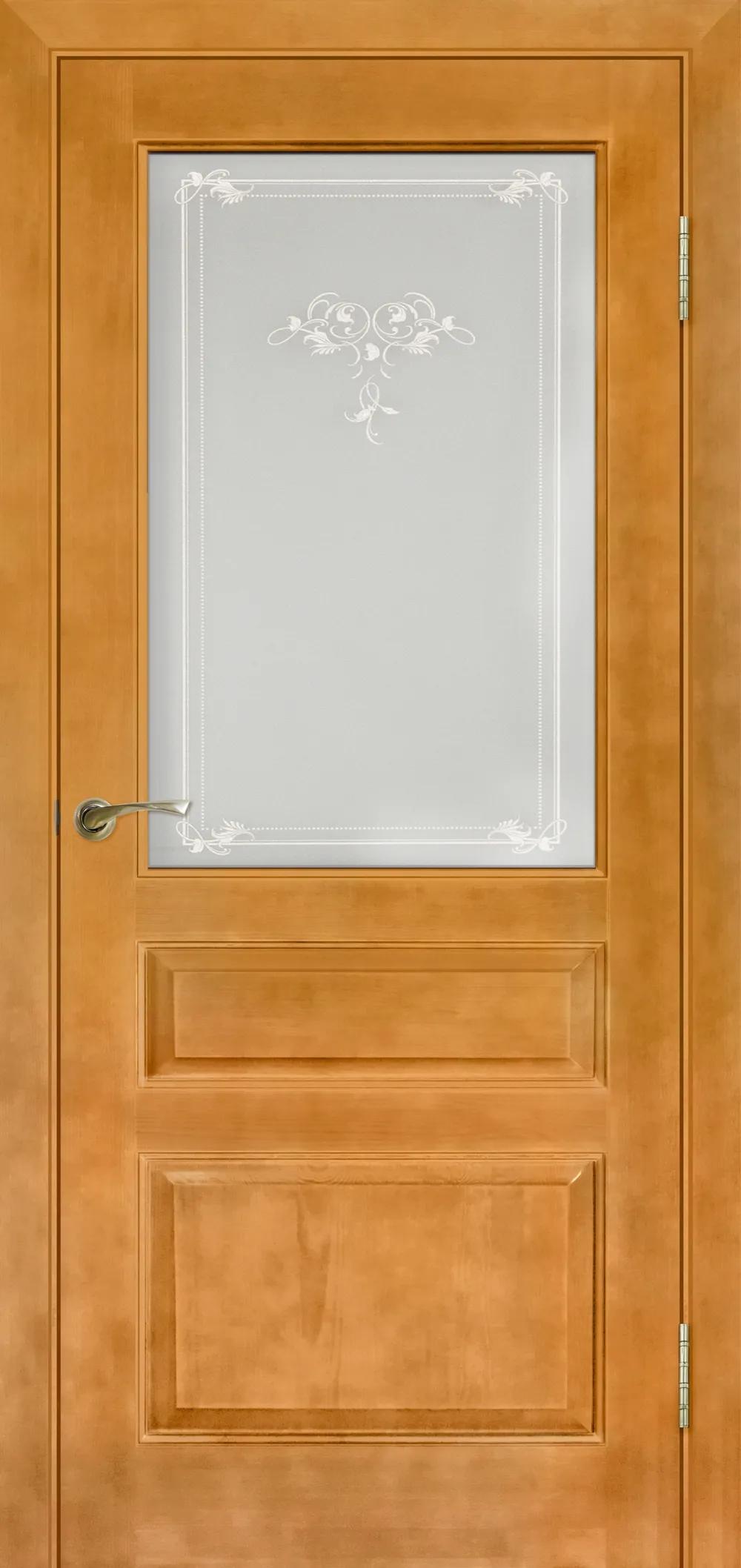 Дверь межкомнатная Массив сосны Модель №5 пмц ДО Светлый лак