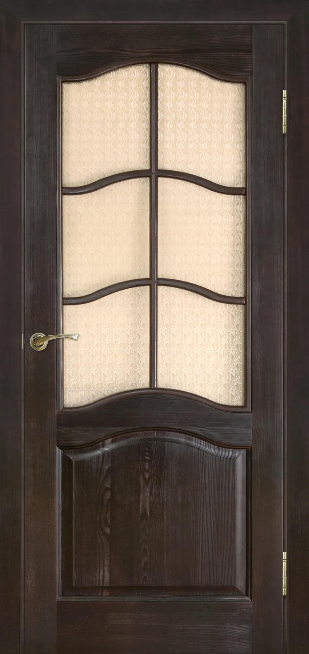 Дверь межкомнатная Массив сосны Модель №7 ДО Темный лак