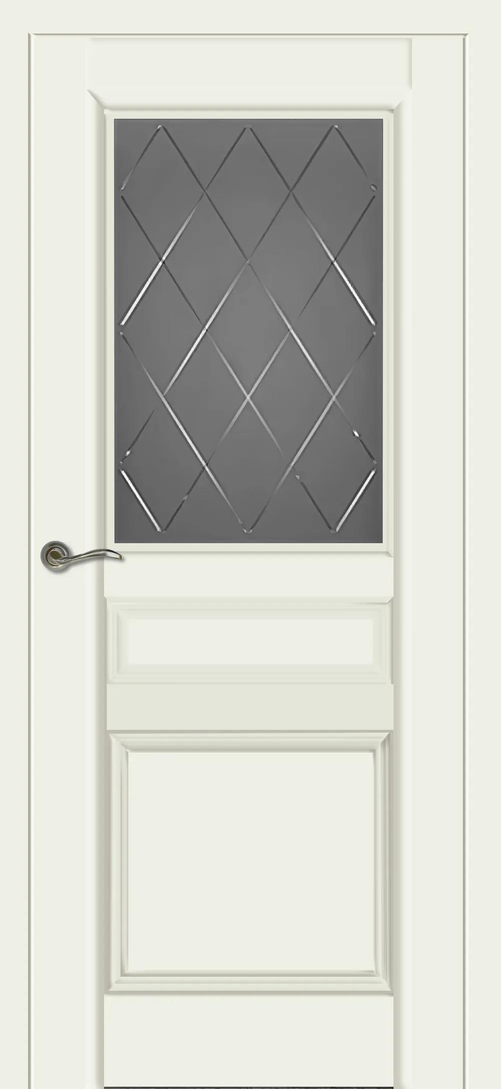 Дверь межкомнатная Массив ольхи Валенсия м. ДО графит с фрезеровкой Белый (65)