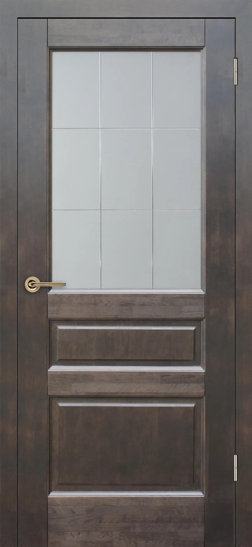 Дверь межкомнатная Массив ольхи Венеция м. ДО матовое с фрезеровкой Венге