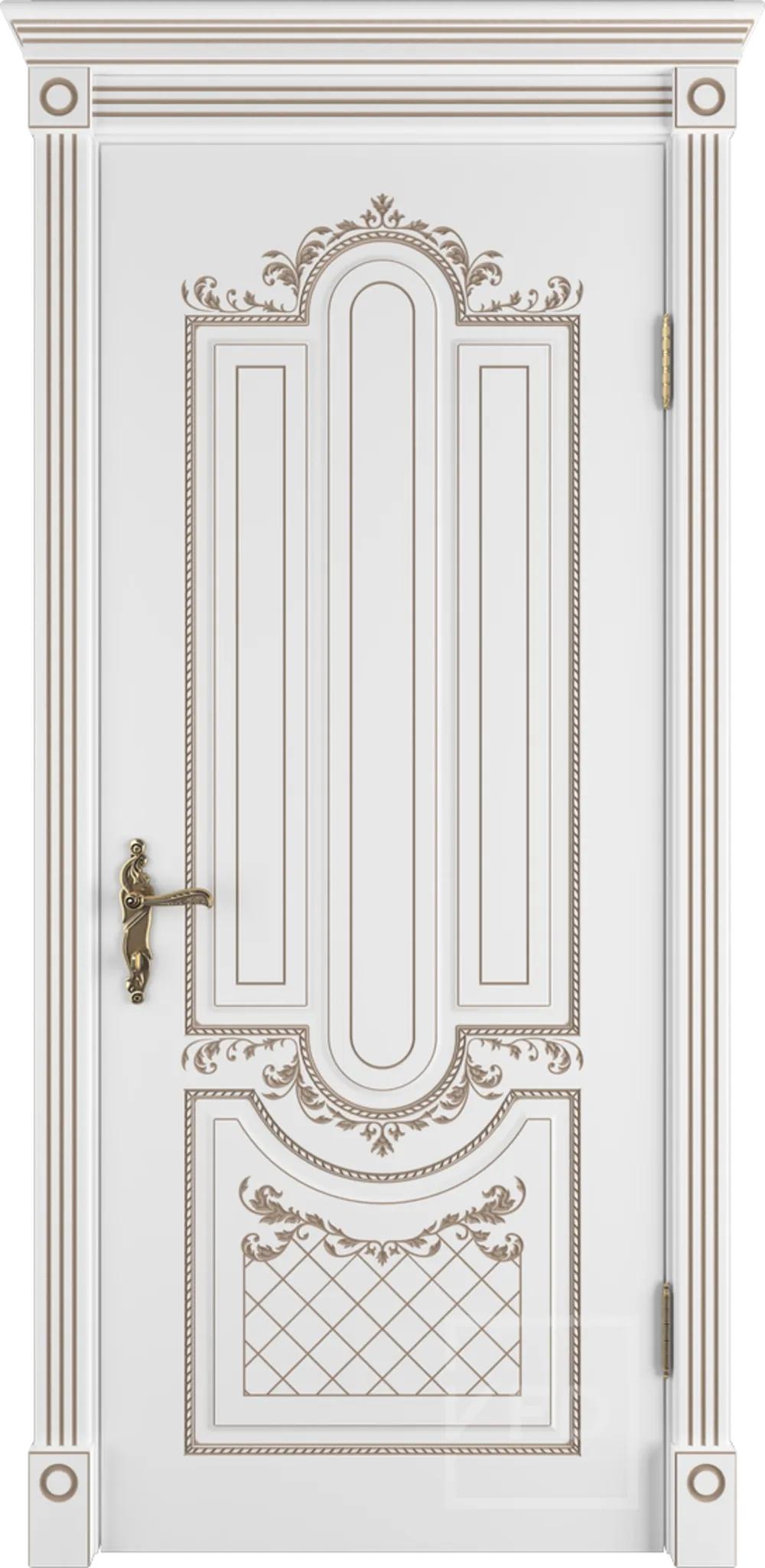 Александрия ДГ 3D Белая эмаль пат. капучино PC НЕСТАНДАРТ