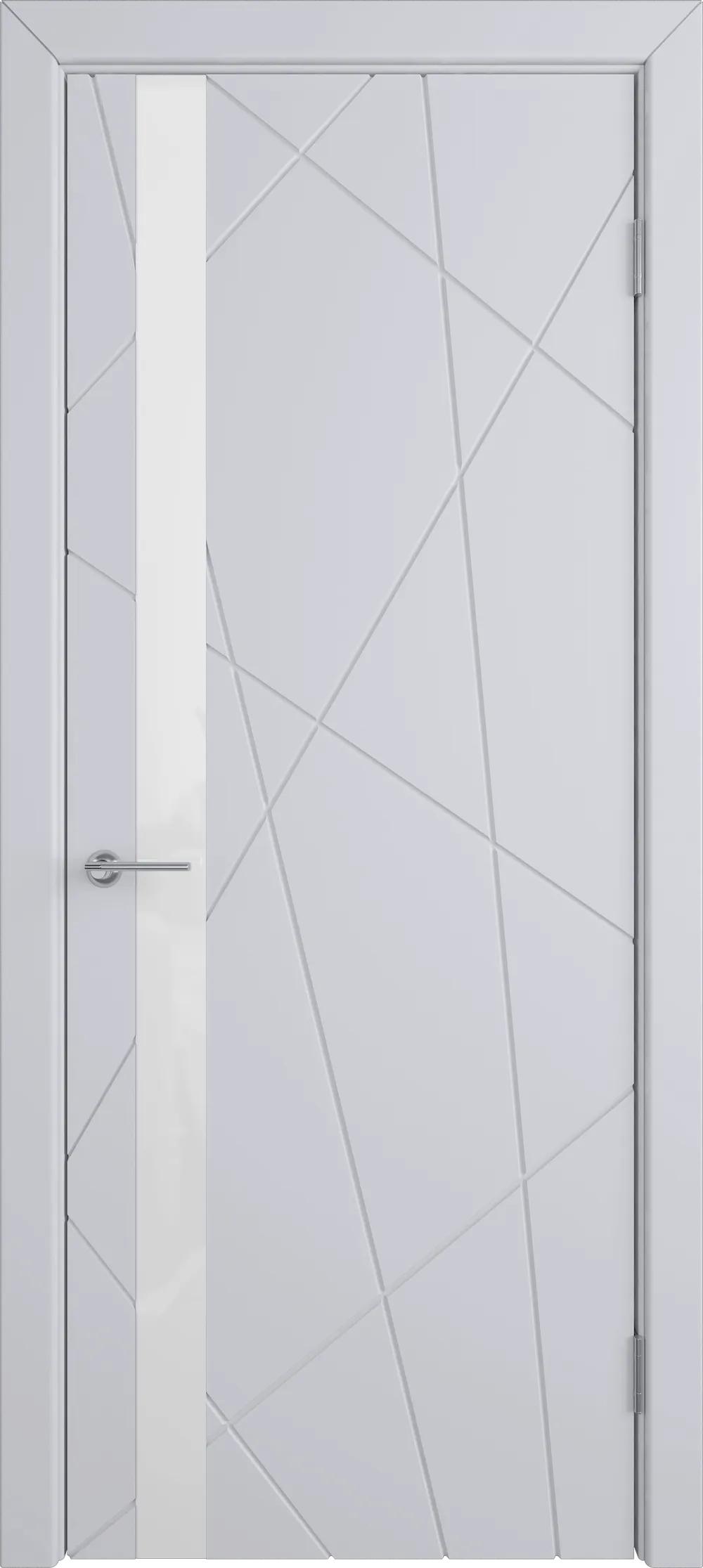 Дверь межкомнатная COLORIT К5 COLORIT ДО белый лак Светло-серая эмаль