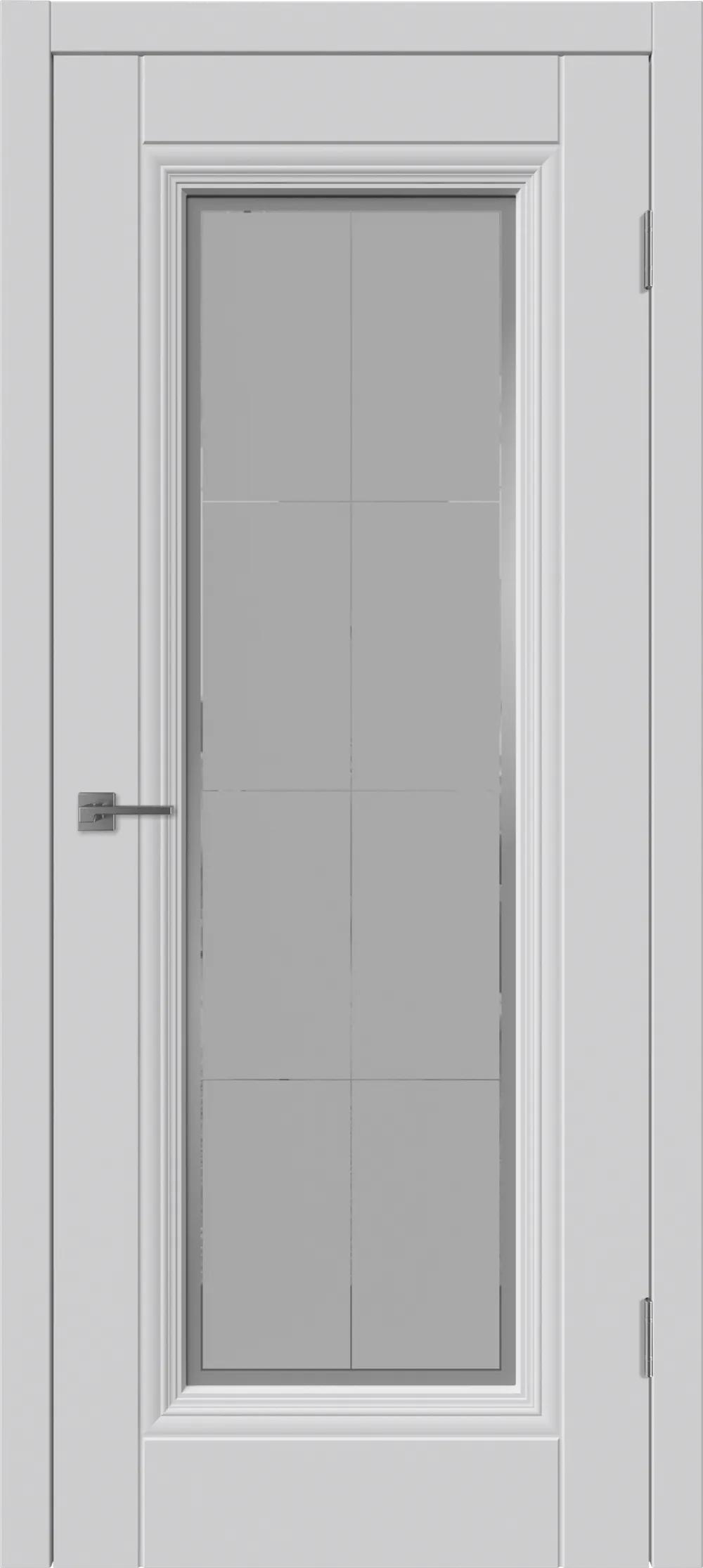 Дверь межкомнатная WINTER Барселона 1 ДО матовое с рисунком Светло-серая эмаль