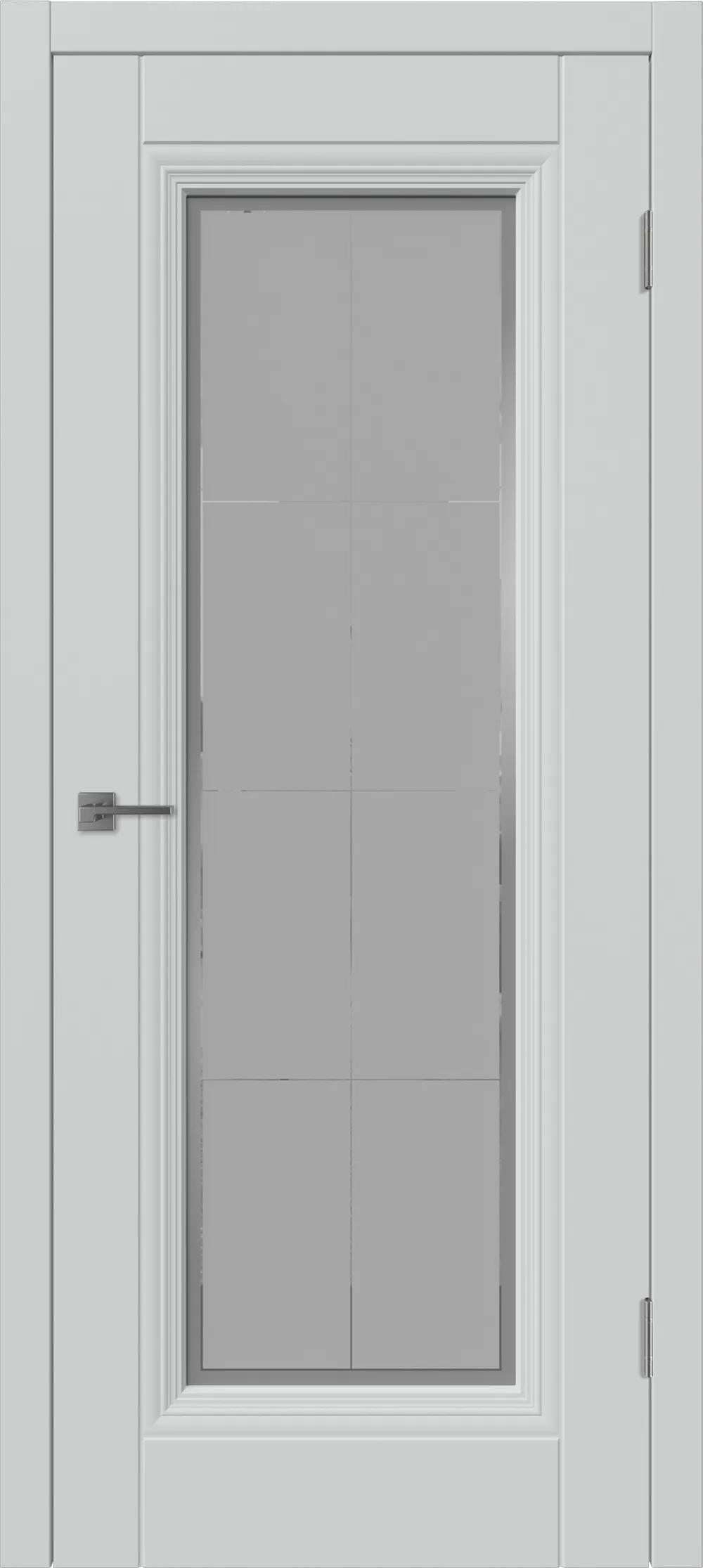 Дверь межкомнатная WINTER Барселона 1 ДО матовое с рисунком Серебро эмаль