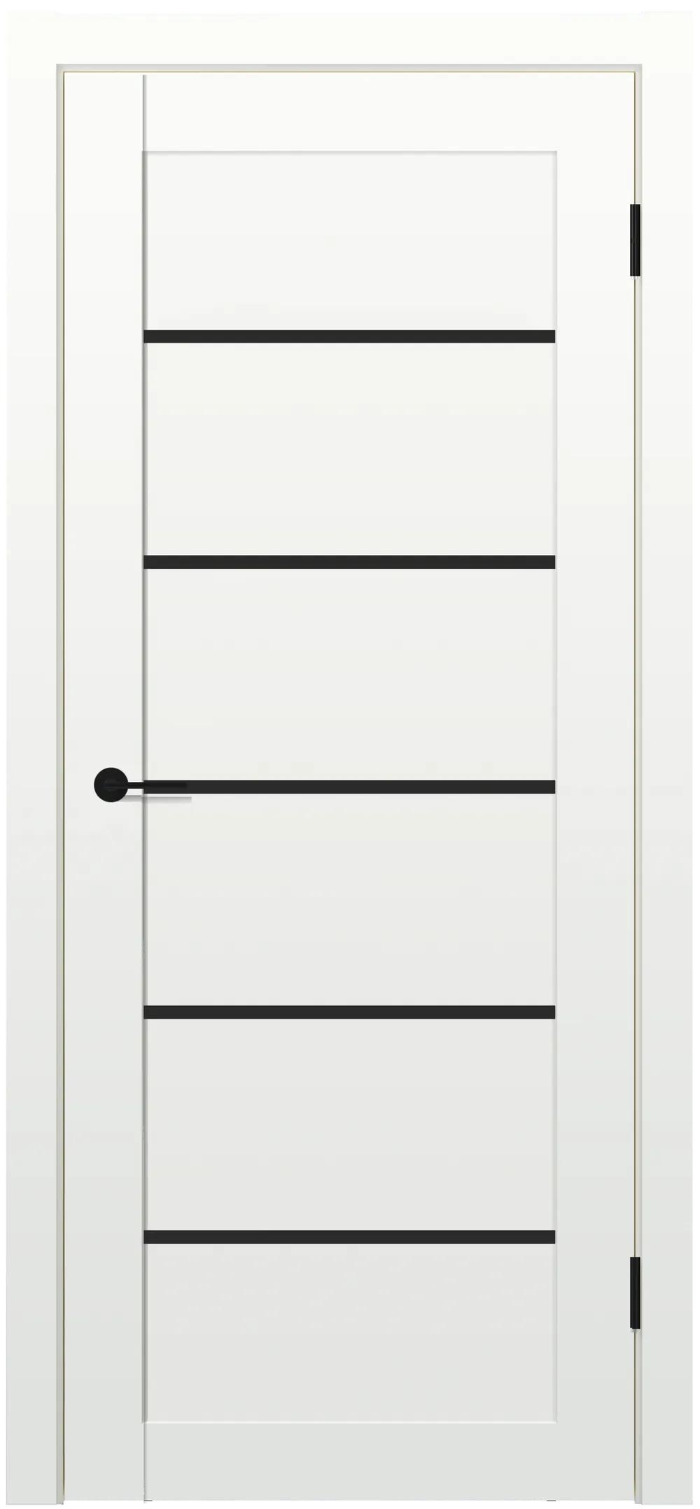 Дверь межкомнатная Contur NX 8 ДО черный лак Белый полипропилен