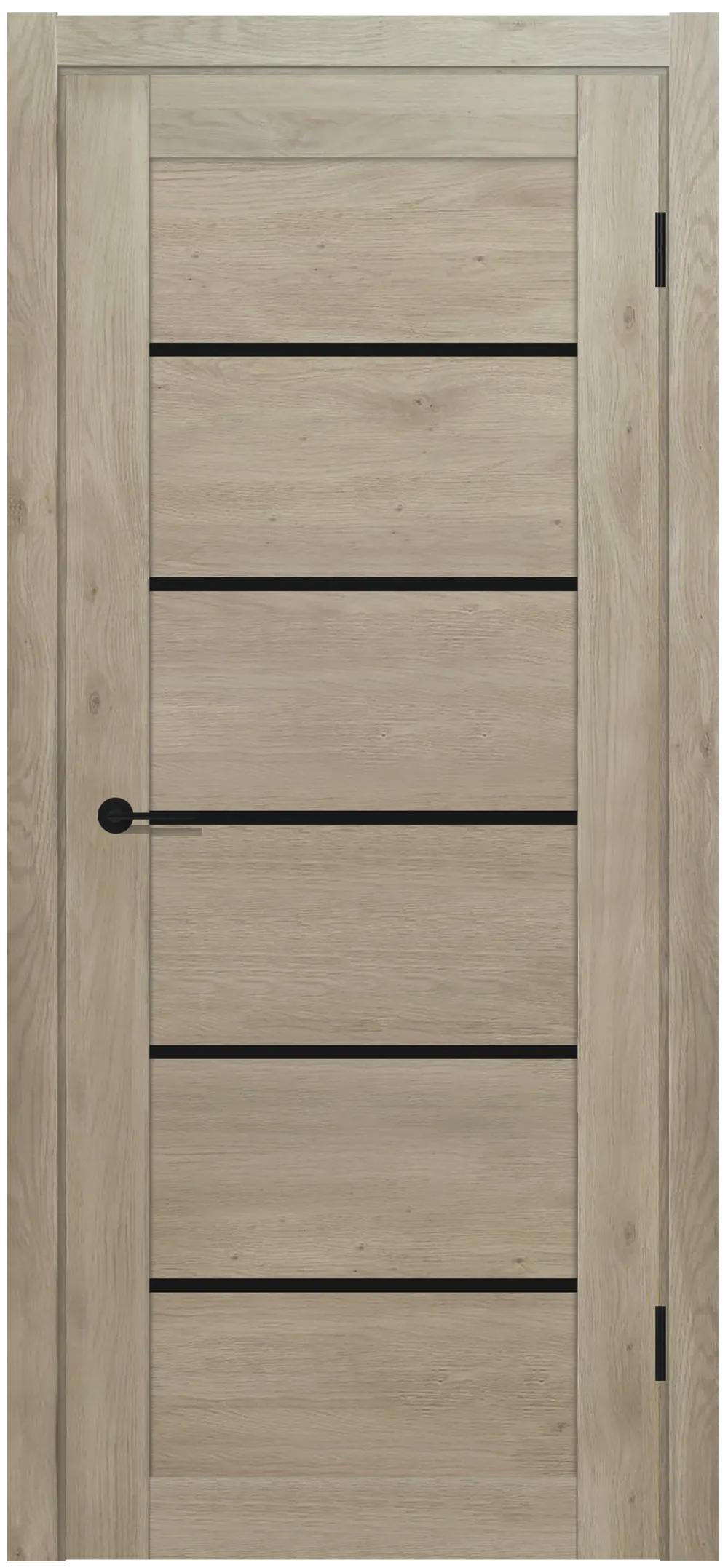 Дверь межкомнатная Contur NX 8 ДО черный лак Дуб вайт