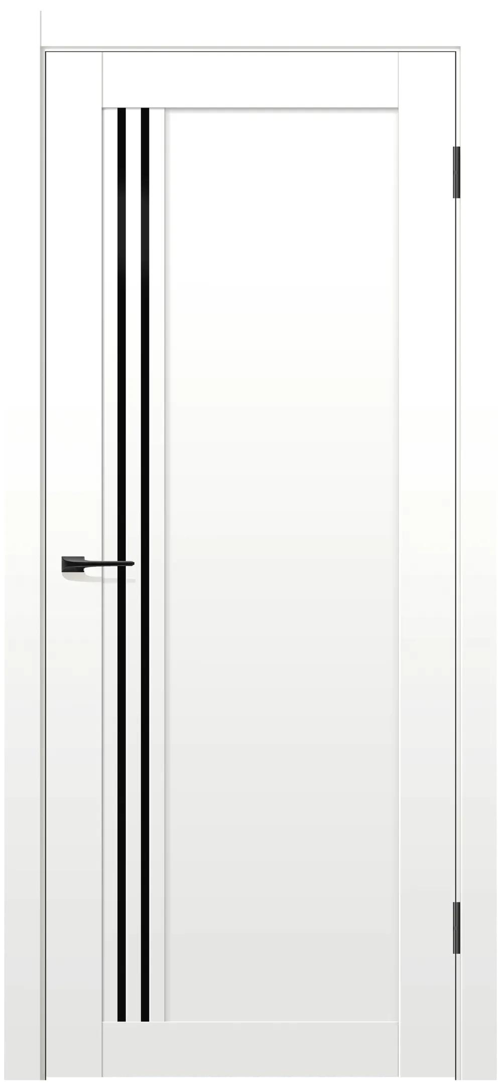 Дверь межкомнатная Contur NX 9 ДО черный лак Белый полипропилен