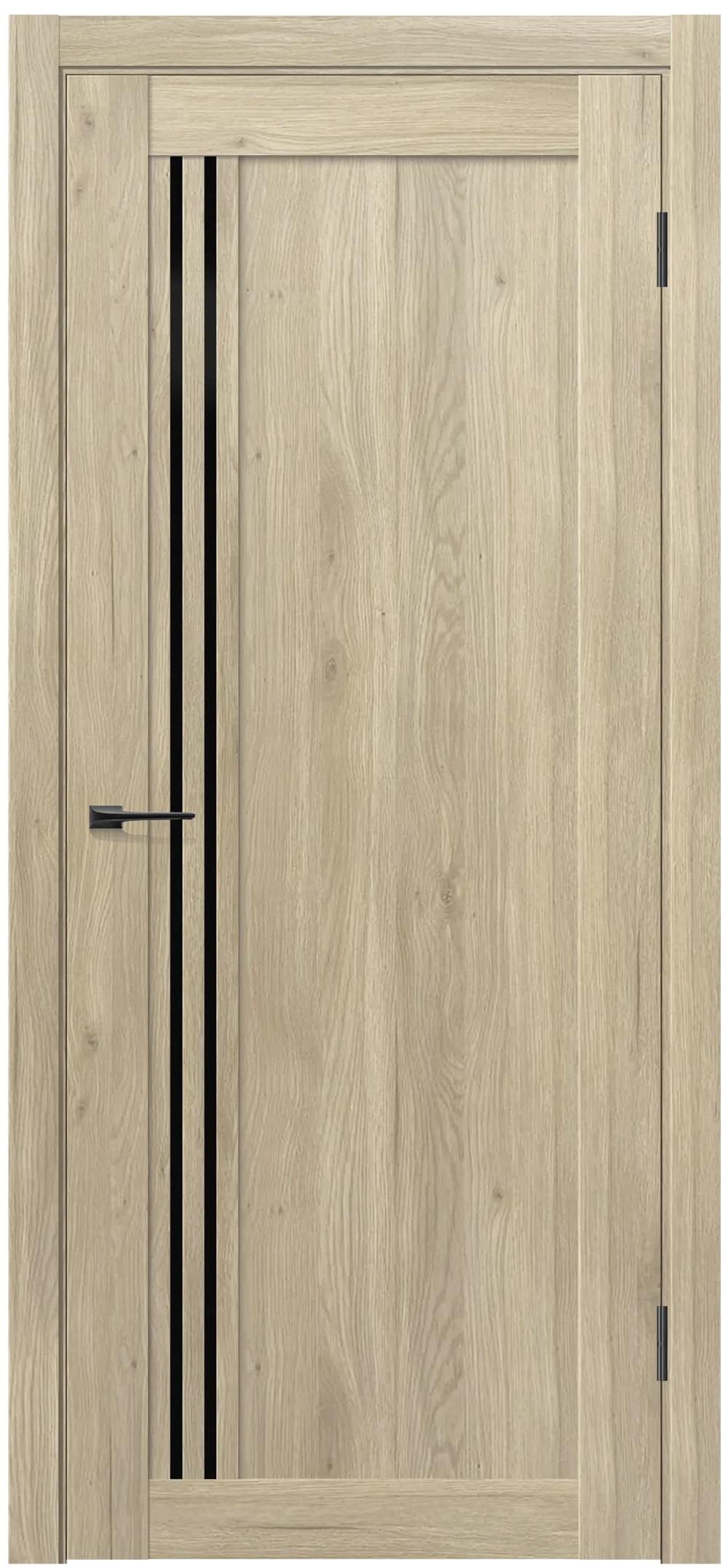 Дверь межкомнатная Contur NX 9 ДО  черный лак Дуб вайт