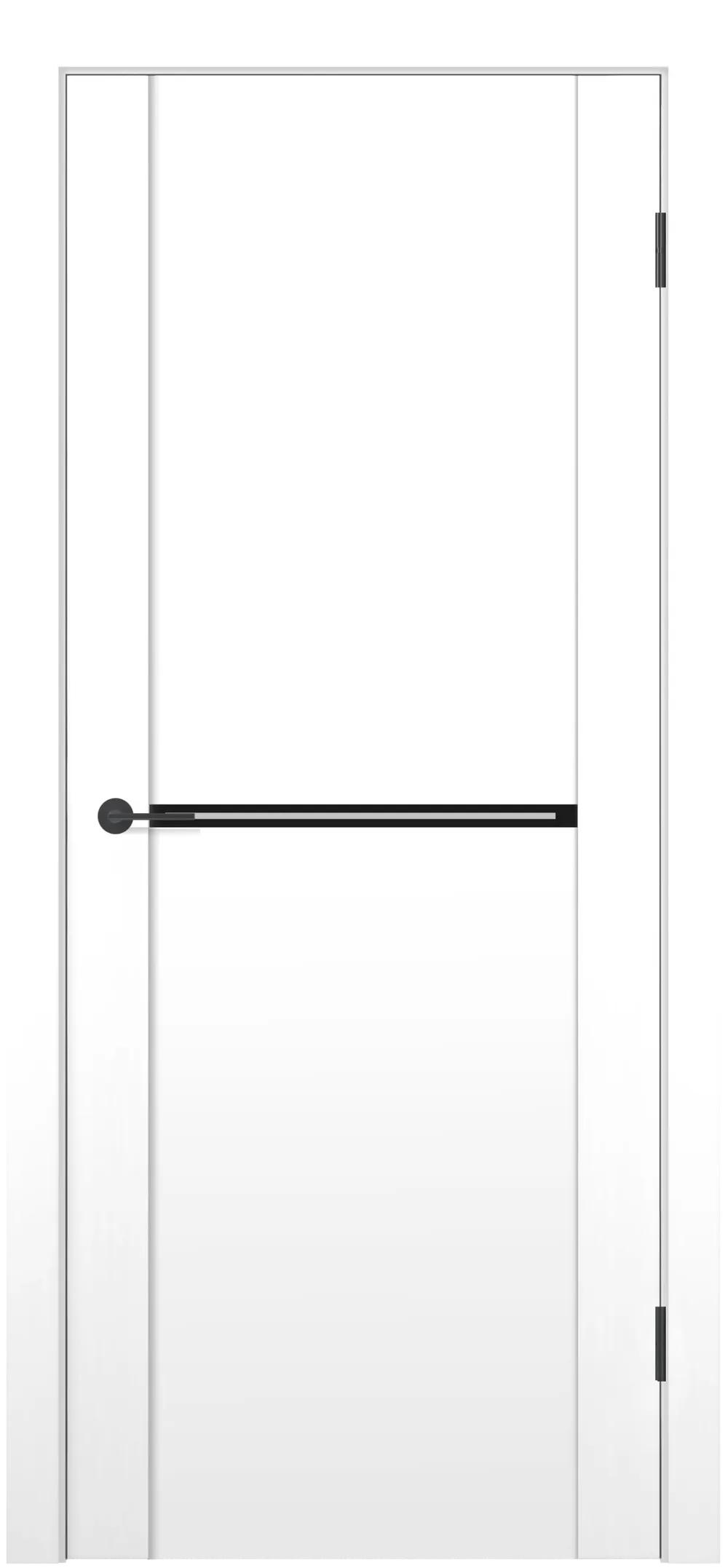 Дверь межкомнатная Contur MX 2 ДО черный лак Белый полипропилен