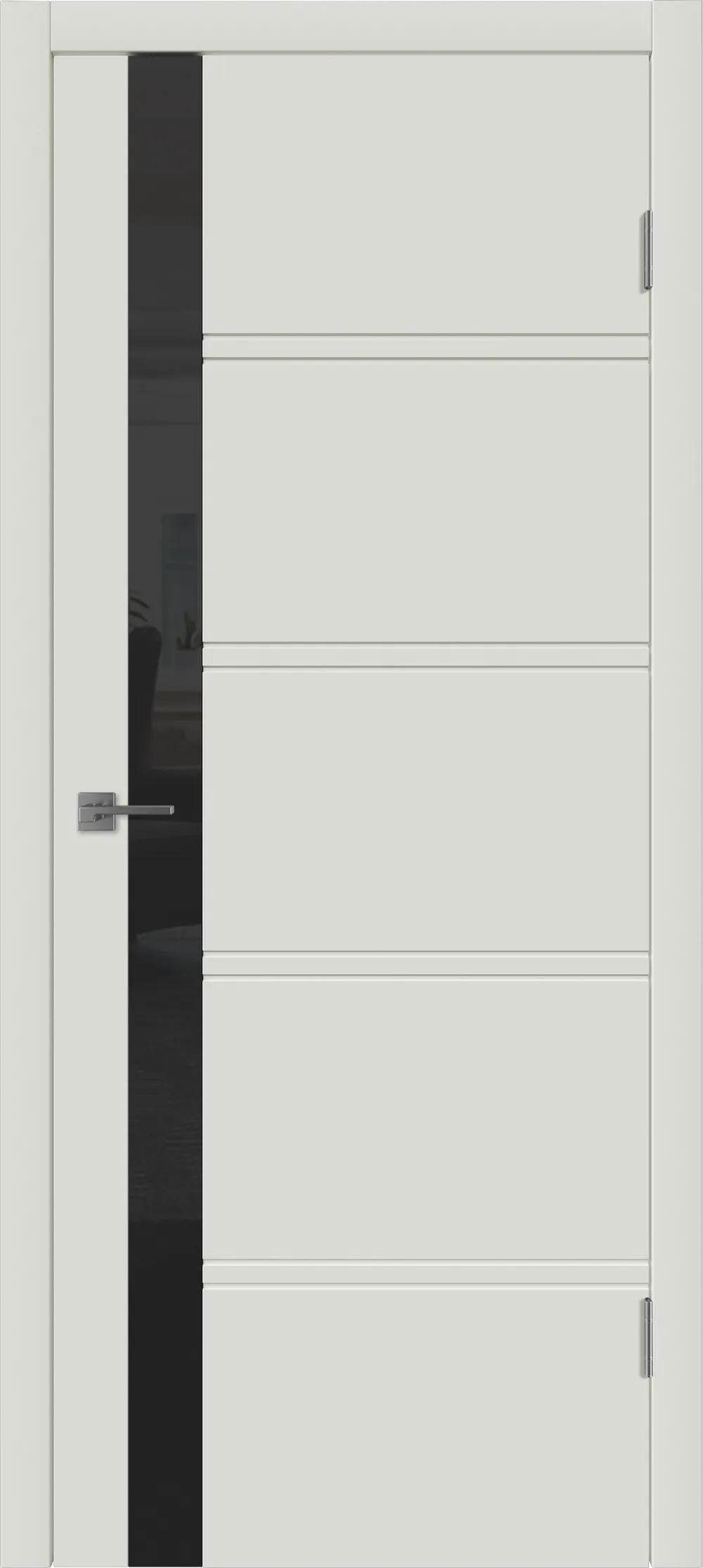 Дверь межкомнатная WINTER Бостон ДО черный лак Магнолия эмаль НЕСТАНДАРТ