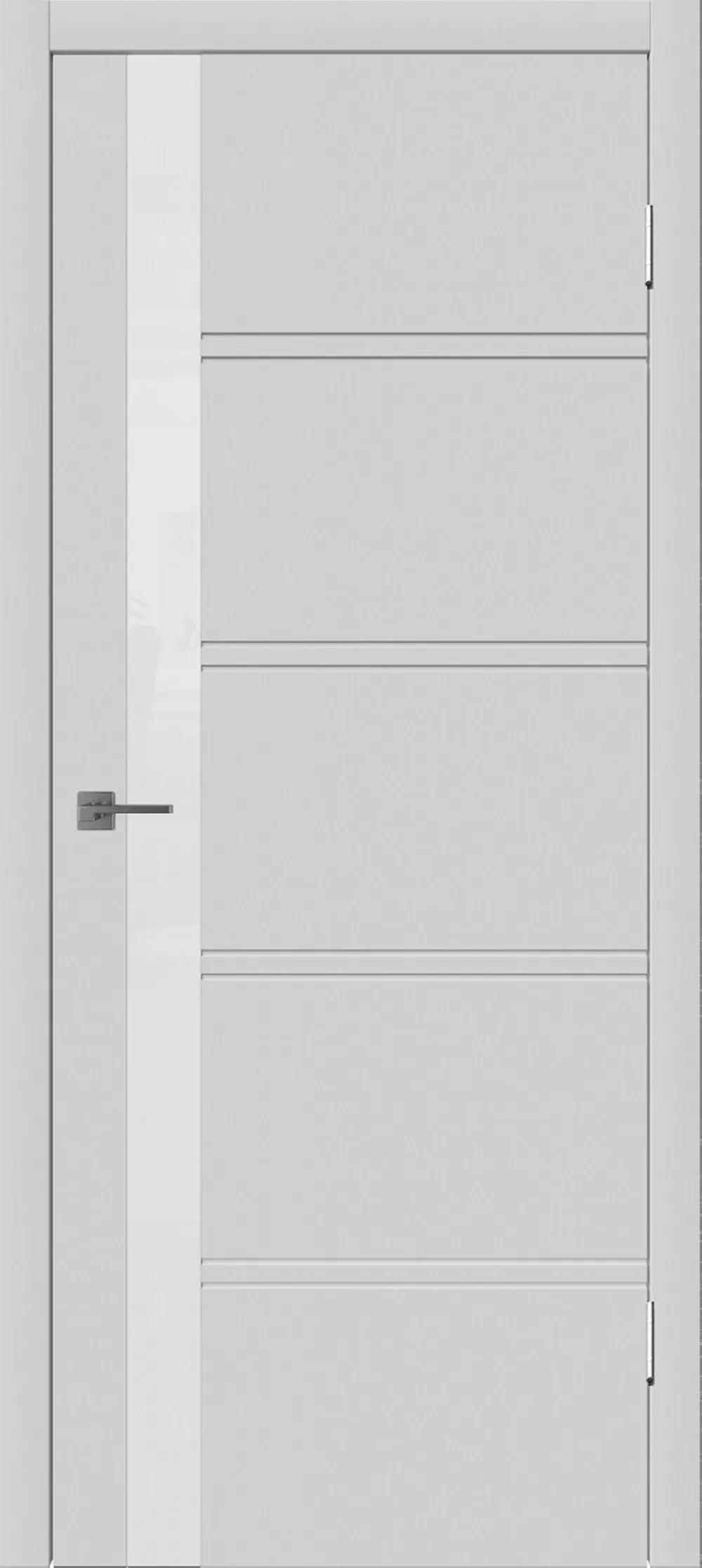 Дверь межкомнатная WINTER Бостон ДО белый лак Светло-серая эмаль НЕСТАНДАРТ