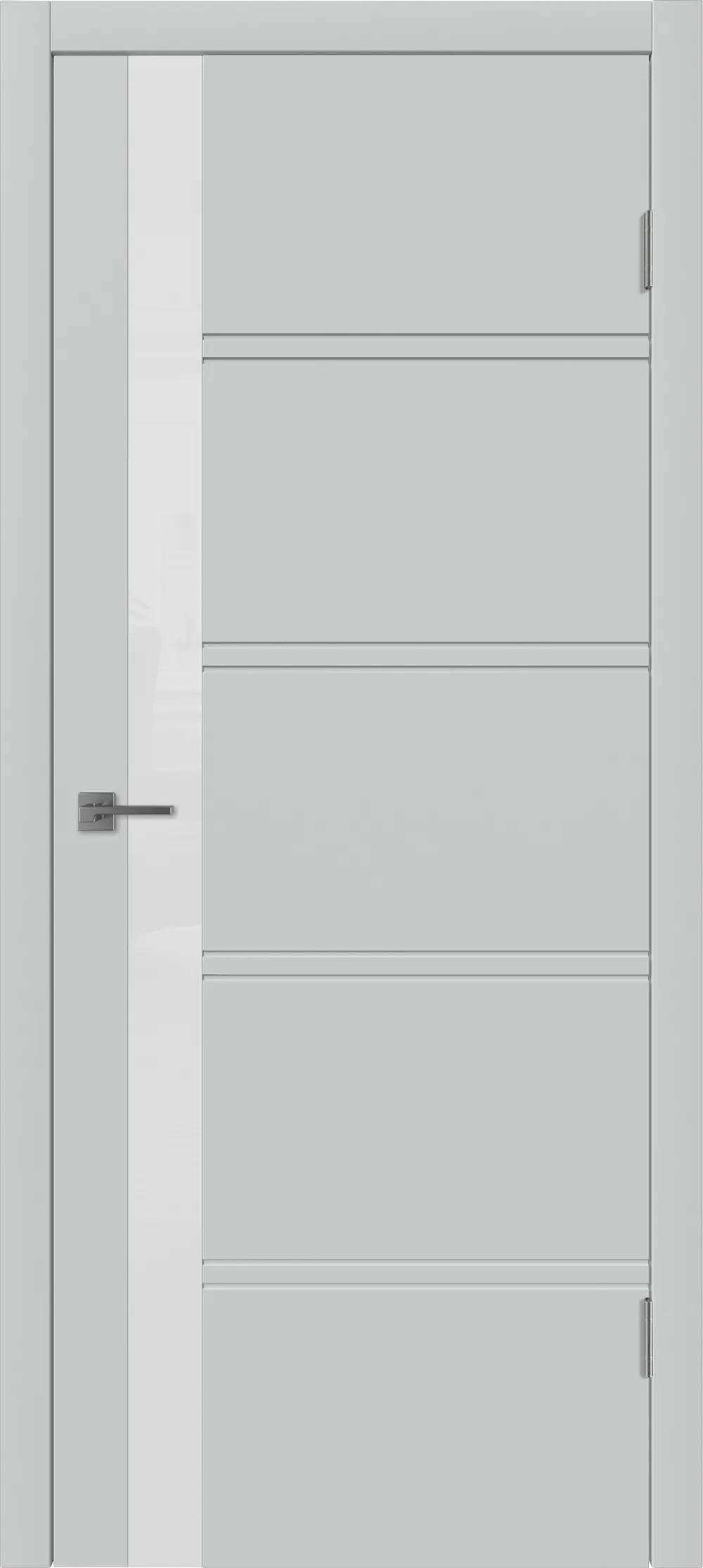 Дверь межкомнатная WINTER Бостон ДО белый лак Серебро эмаль